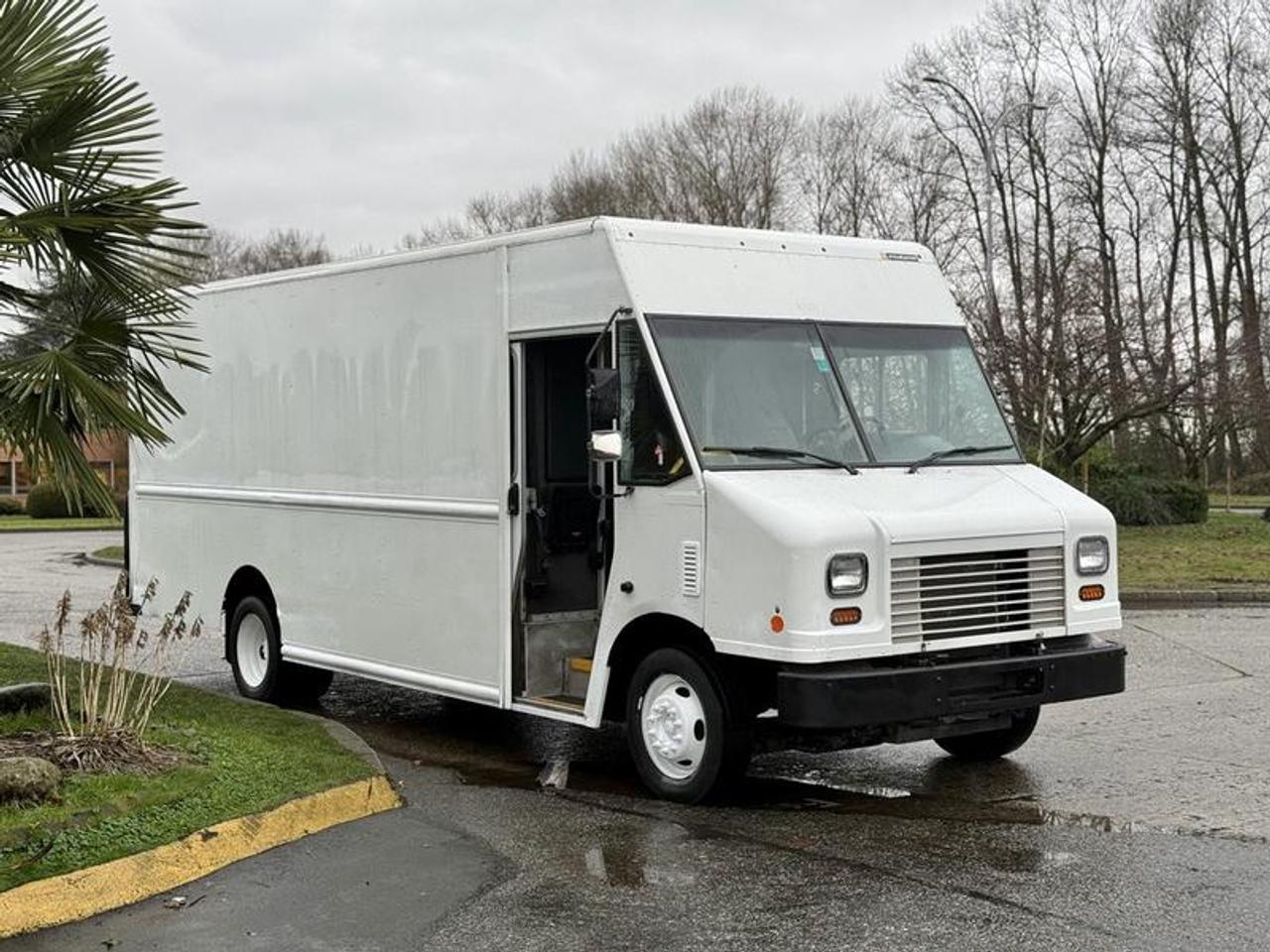 This 2018 Ford E-450 step van features an 18 foot cargo body and is powered by a 6.8L V10 engine paired with an automatic transmission and RWD drivetrain. The step van configuration provides easy cab-to-cargo access and includes rear shelving for organized storage and workspace use. It is equipped with a backup camera, side cameras, cargo dome lighting, interior fans, and an AM/FM radio. Finished in white with a black cloth interior, the cargo area measures approximately 18 feet long, 7 feet 8 inches wide, and 7 feet 2 inches high, making it suitable for delivery, service, or commercial transport applications. This item is currently OFFSITE. You must register an appointment with our office to schedule an offsite viewing. Appointments must be made a minimum of one business day in advance (and as defined by the days that Repo.com is open for business) before your appointment can be scheduled and confirmed. We may, at our own discretion, instead opt to transport smaller items to Repo.coms main yard for viewing purposes.  $39,870.00 plus $375 processing fee, $40,245.00 total payment obligation before taxes.  Listing report, warranty, contract commitment cancellation fee, financing available on approved credit (some limitations and exceptions may apply). All above specifications and information is considered to be accurate but is not guaranteed and no opinion or advice is given as to whether this item should be purchased. We do not allow test drives due to theft, fraud, acts of vandalism and undetectable impaired driving. Instead we provide the following benefits: Complimentary Warranty (with options to extend), Limited Money Back Satisfaction Guarantee on Fully Completed Contracts, Contract Commitment Cancellation, and an Open-Ended Sell-Back Option. Ask seller for details or call 604-522-REPO(7376) to confirm listing availability.