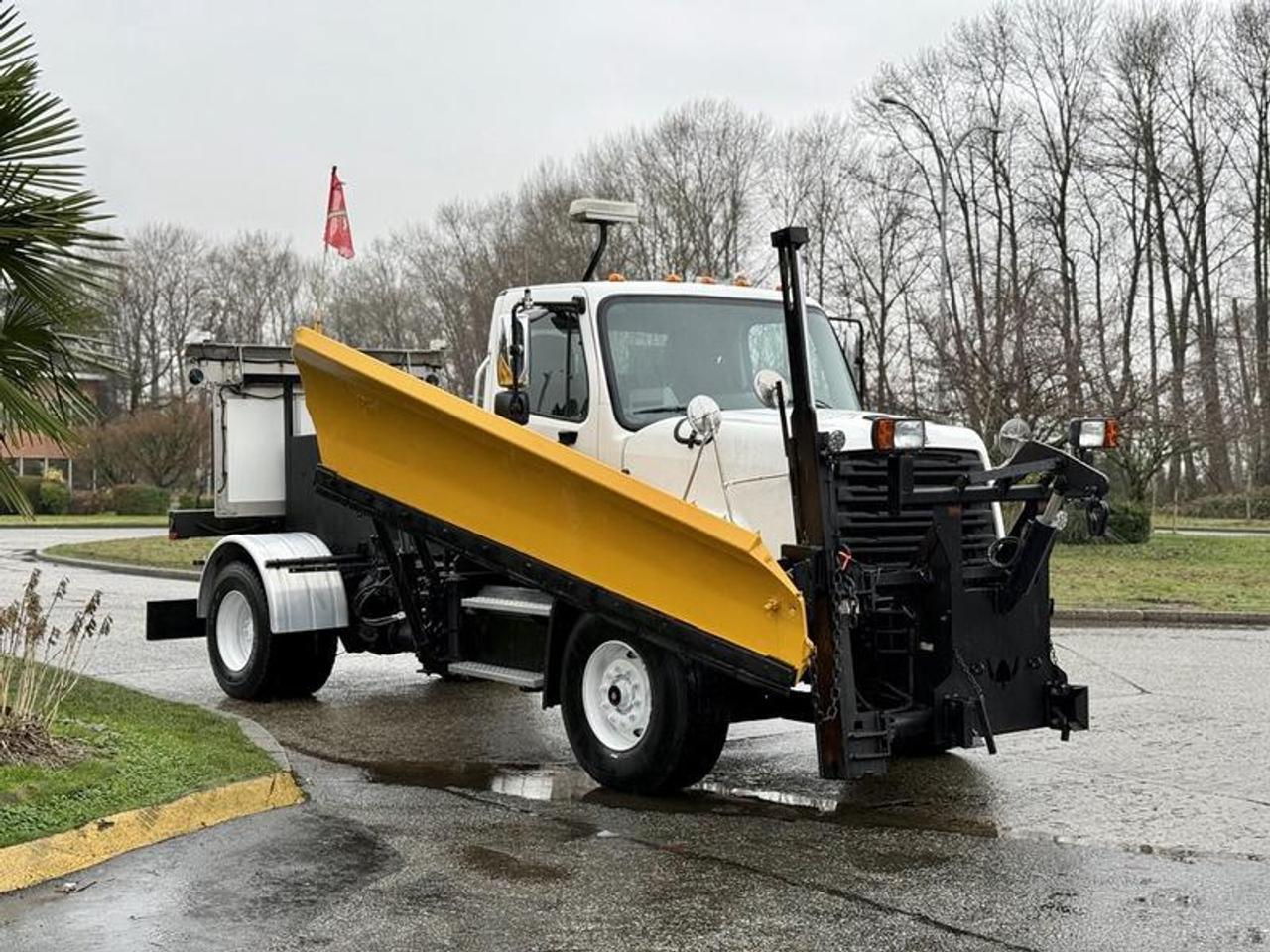 This 2016 Freightliner 108SD plow truck is powered by a Cummins 8.9L 6-cylinder diesel engine paired with a 10-speed manual transmission and RWD configuration, making it well suited for municipal, commercial, or seasonal snow operations. It is equipped with air brakes, a rear differential lock, integrated switch panel, and a front-mounted plow setup, along with practical cab features including air conditioning and heat, AM/FM radio, power windows, and power door locks. Finished in white with a black cloth interior, this Freightliner 108SD offers a straightforward heavy-duty snow plow platform with the key operational features buyers typically search for in a medium-duty plow truck. This item is currently OFFSITE. You must register an appointment with our office to schedule an offsite viewing. Appointments must be made a minimum of one business day in advance (and as defined by the days that Repo.com is open for business) before your appointment can be scheduled and confirmed. We may, at our own discretion, instead opt to transport smaller items to Repo.coms main yard for viewing purposes.  $75,850.00 plus $375 processing fee, $76,225.00 total payment obligation before taxes.  Listing report, warranty, contract commitment cancellation fee, financing available on approved credit (some limitations and exceptions may apply). All above specifications and information is considered to be accurate but is not guaranteed and no opinion or advice is given as to whether this item should be purchased. We do not allow test drives due to theft, fraud, acts of vandalism and undetectable impaired driving. Instead we provide the following benefits: Complimentary Warranty (with options to extend), Limited Money Back Satisfaction Guarantee on Fully Completed Contracts, Contract Commitment Cancellation, and an Open-Ended Sell-Back Option. Ask seller for details or call 604-522-REPO(7376) to confirm listing availability.
