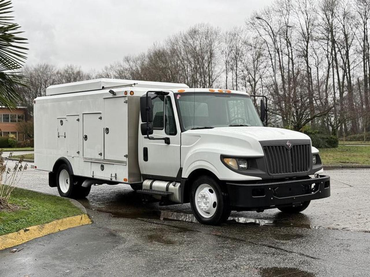 This 2014 International TerraStar service truck is equipped with a 6.4L V8 diesel engine and automatic transmission, making it a solid platform for industrial, municipal, and commercial vacuum or utility applications. Outfitted with vacuum piping, a Northern Blower, hoses, and multiple storage compartments, this unit is well suited for environmental services, catch basin cleaning, sewer maintenance, or specialized utility work. The truck features hydraulic brakes, PTO operation, cruise control, air conditioning, and a practical mixed cloth/vinyl interior designed for durability. With an overall length of 21 ft 4 in and width of 8 ft 1 in, this TerraStar offers a compact yet capable footprint for urban or confined job sites, while retaining the strength and functionality expected from an International medium-duty service truck.  $27,850.00 plus $375 processing fee, $28,225.00 total payment obligation before taxes.   Listing report, warranty, contract commitment cancellation fee, financing available on approved credit (some limitations and exceptions may apply). All above specifications and information is considered to be accurate but is not guaranteed and no opinion or advice is given as to whether this item should be purchased. We do not allow test drives due to theft, fraud, acts of vandalism and undetectable impaired driving. Instead we provide the following benefits: Complimentary Warranty (with options to extend), Limited Money Back Satisfaction Guarantee on Fully Completed Contracts, Contract Commitment Cancellation, and an Open-Ended Sell-Back Option. Ask seller for details or call 604-522-REPO(7376) to confirm listing availability.
