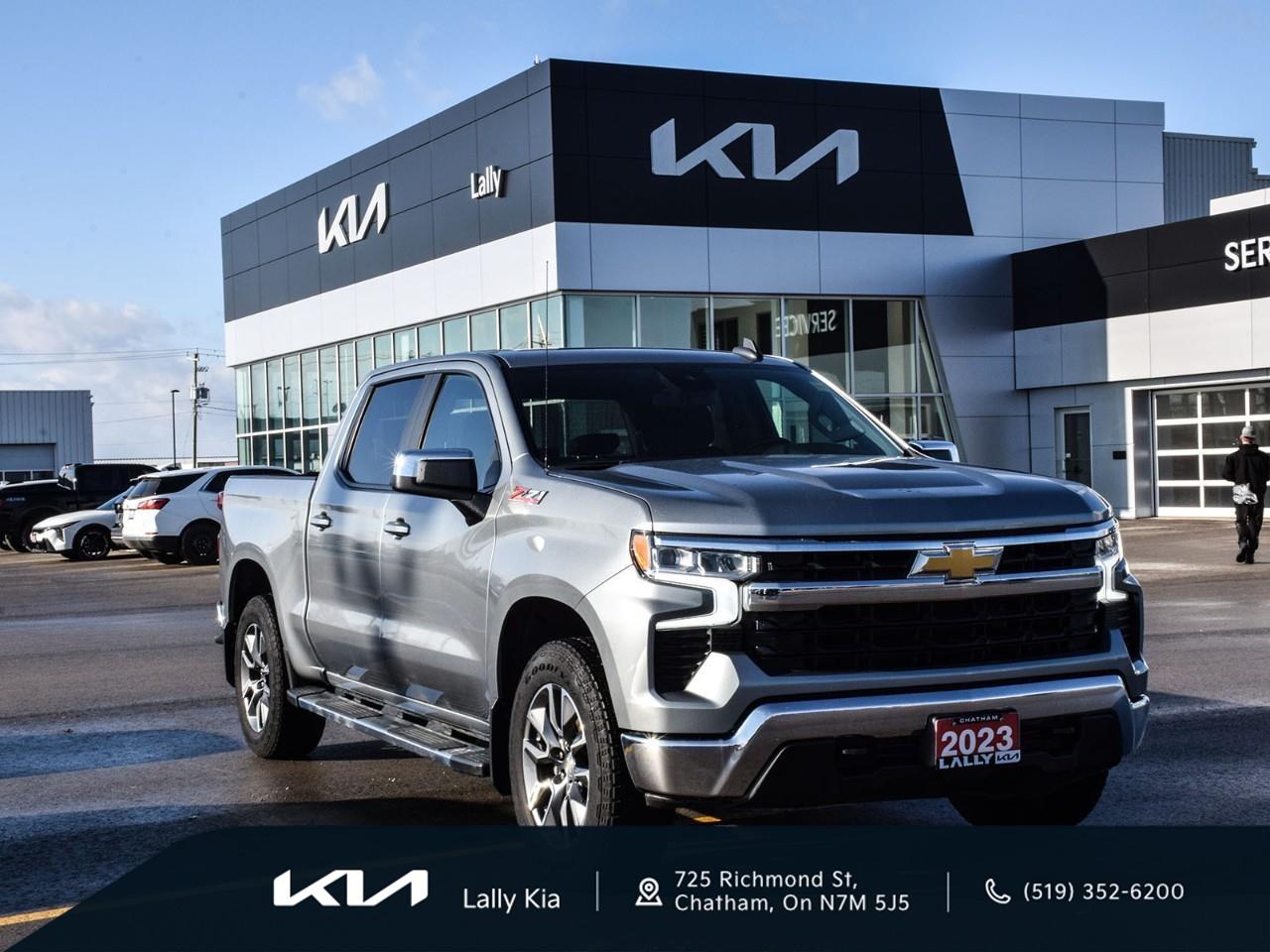 <p><strong>2023 Chevrolet Silverado LT  Low KMs, Clean CarFax</strong></p><p>This Silverado LT is well equipped for work and everyday driving, featuring the <strong>Preferred Equipment Group (1LT)</strong>, <strong>Z71 Off-Road Package</strong>, and <strong>Heated Cloth Seats</strong> for added comfort. With low kilometres and a clean history, it offers a strong balance of capability, durability, and modern convenience.</p><p><strong>Proudly serving our community, Lally Kia makes your car-buying experience simple, transparent, and worry-free.</strong></p> <p>We use no hassle no haggle live market pricing! Save money and time.</p><p>All prices shown include all fees. Reconditioning and Full Detailing. Taxes and Licensing extra.</p><p>All Pre-Owned vehicles come standard with one key. If we received additional keys from the previous owner they will be with the vehicle upon delivery at no cost. Additional keys may be purchased at customers requested and expense.</p><p>Book your appointment today!</p>