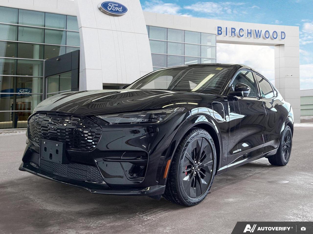 Experience the future of driving with the all-new 2026 Ford Mustang Mach-E GT. This electric SUV combines the iconic Mustang spirit with cutting-edge technology and eco-friendly performance. With its sleek black exterior and powerful all-wheel drive, the Mach-E GT is ready to electrify your daily commute and weekend adventures.

Key Features:
- Impressive 26 km mileage, perfect for a brand new vehicle
- Advanced electric powertrain with all-wheel drive capability
- Luxurious interior with heated leatherette steering wheel
- State-of-the-art B&O Sound System by Bang & Olufsen
- Comprehensive safety features including BLIS and collision mitigation
- Convenient power liftgate and auto-dimming rearview mirror
- Fast-charging capability with 11 kW onboard charger

Ready to embrace the electric revolution? Reserve your 2026 Ford Mustang Mach-E GT today at Birchwood Ford. Visit our website at www.birchwoodford.ca to start your purchase journey, or contact us directly to schedule a test drive and experience the thrill of electric performance firsthand. Our team is here to answer any questions and guide you through the exciting world of electric vehicles. Dont miss your chance to own the future of automotive excellence!
Birchwood Ford is your choice for New Ford vehicles in Winnipeg. 

At Birchwood Ford, we hold ourselves to the highest standard. Our number one focus is customer satisfaction which has awarded us the Ford of Canadas Presidents Award for 5 consecutive years. This honour is presented to Ford dealers that have proven outstanding results in Sales and Customer Service Excellence.

Are you a newcomer to Canada, recent graduate, first time car buyer or physically challenged? Ask us about our exclusive rebates and how they may apply to you.
 
Interested in seeing/hearing more? Book a test drive or give us a call at (204) 661-9555 and we can help you with whatever you need!

Dealer permit #4454
Dealer permit #4454