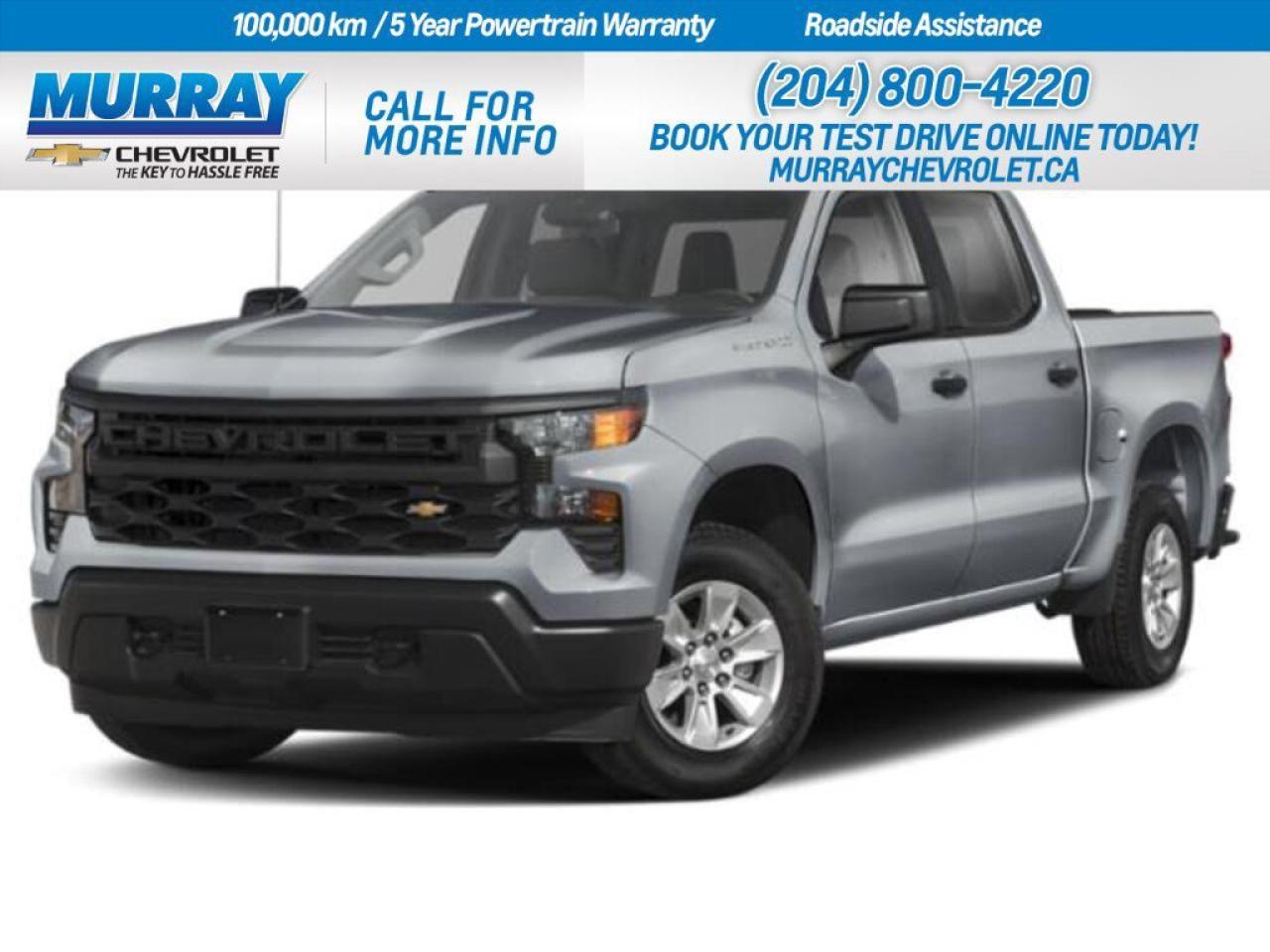 *AUTO-LOCKING REAR DIFFERENTIAL* *ENGINE BLOCK HEATER* *CHEVYTEC SPRAY-ON BEDLINER*  Step into the future of driving with the 2026 Chevrolet Silverado 1500 Custom Crew Cab Pickup. This remarkable vehicle is a beacon of innovation and performance, ready to tackle any challenge in the Winnipeg region. Its robust Turbocharged Gas I4 2.7L engine delivers an impressive 310 horsepower and a torque of 430 lb-ft, ensuring you have all the power you need at your fingertips.  The sophisticated 8-speed automatic transmission is electronically controlled, offering seamless gear changes for a smoother ride. This Silverado is not just about power; its about style and functionality as well. The Sterling Grey Metallic exterior complements its commanding presence on the road, while the Jet Black cloth seat trim offers an inviting and comfortable interior.  Every journey is enhanced with features like the Stability Control, Lane Keeping Assist, and Front Collision Warning, providing peace of mind and safety for you and your passengers. The Silverado is equipped with modern technologies such as Bluetooth Connection, WiFi Hotspot, and Smart Device Integration, keeping you connected wherever the road takes you. Experience the perfect blend of power, luxury, and technology with the 2026 Chevrolet Silverado 1500.  Dealer Permit #1740