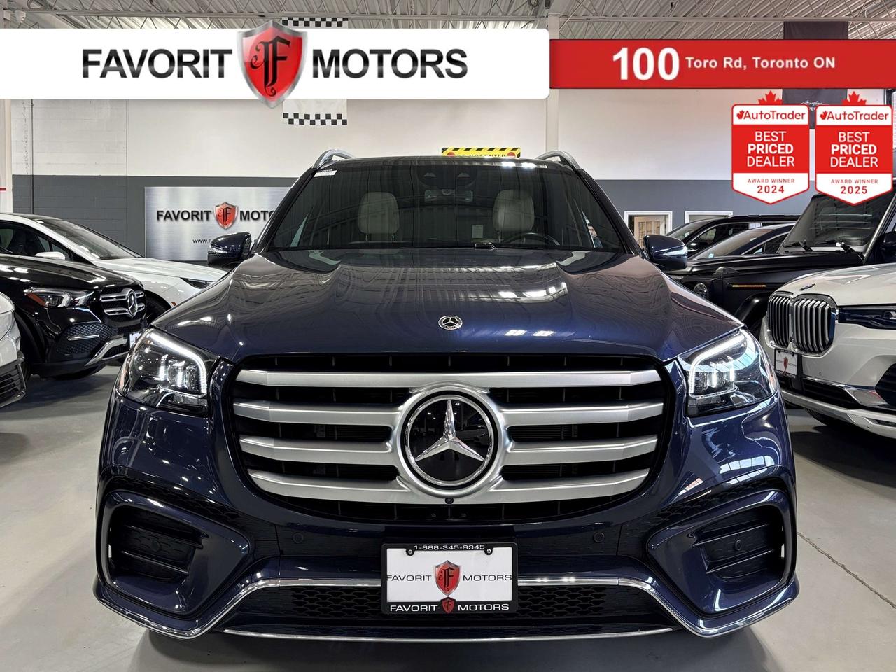 **MONTH-END SPECIAL!** FEATURING : AMG PACKAGE, 4MATIC, 6PASSENGER, POWER REAR RECLINING SEATS, MASSAGE SEATS, HEADS UP DISPLAY, MULTIBEAM LED HEADLIGHTS, MULTICOLOUR AMBIENT LIGHTING, DIGITAL GAUGE CLUSTER NAVIGATION DISPLAY, OFFROAD DISPLAYS, MULTI DRIVE MODES, HEIGHT ADJUSTABLE SUSPENSION, WIRELESS CHARGING TRAY, HIGHLY LOADED, EXTREMELY CLEAN! FINISHED IN BLUE ON MATCHING CREAM INTERIOR, STITCHED LEATHER SEATS, HEATED/COOLED SEATS, REAR HEATED SEATS, HEATED STEERING WHEEL, NAVIGATION SYSTEM, HIGH TECH 3D BACKUP CAMERA, 360 BACKUP CAMERA, PARKING SENSORS, DISTRONIC, ACTIVE STEERING ASSIST, ACTIVE LANE CHANGE ASSIST, DSR, ESP, ACTIVE BRAKE ASSIST, ACTIVE LANE KEEPING ASSIST, ACTIVE BLIND SPOT ASSIST, TRAFFIC SIGN ASSIST, ATTENTION ASSIST, PARKTRONIC, AM, FM, SATELLITE, USB, BROWSER, BLUETOOTH, PREMIUM AMG ALLOYS, STEERING WHEEL CONTROLS, PREMIUM BURMESTER SOUND SYSTEM, POWER OPTIONS, POWER TRUNK, POWER FOLDING SEATS, ILLUMINATED DOORWAY LOGOS, AND MUCH MORE!!! <b>**As per OMVIC regulations, this vehicle is not drivable, not certified and not e-tested. Certification is available for $899.** All our vehicles are in excellent condition and have been fully inspected by an in-house licensed mechanic. The advertised price is a finance only price, if you wish to purchase the vehicle for cash additional $2,000 surcharge will apply. Applicable prices and special offers are subject to change with or without notice and shall be at the full discretion of Favorit Motors.</b>