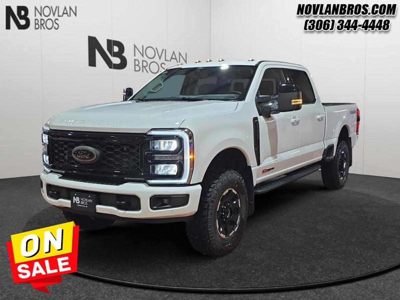 <b>Tremor Off-Road Package, Lariat Ultimate Package, Black Appearance Package,  H.O. 6.7L Diesel!</b><br> <br> <br> <br>Check out our great inventory of new vehicles at Novlan Brothers!<br> <br>Brutish power and payload capacity are key traits of this Ford F-350, while aluminum construction brings it into the 21st century. <br> <br>The most capable truck for work or play, this heavy-duty Ford F-350 never stops moving forward and gives you the power you need, the features you want, and the style you crave! With high-strength, military-grade aluminum construction, this F-350 Super Duty cuts the weight without sacrificing toughness. The interior design is first class, with simple to read text, easy to push buttons and plenty of outward visibility. This truck is strong, extremely comfortable and ready for anything.<br> <br>This Oxford White sought after diesel Crew Cab 4X4 pickup has a 10 Speed Automatic transmission and is powered by a 500HP 6.7L 8 Cylinder Engine. <br> <br> Our F-350 Super Dutys trim level is Lariat. Experience rugged capability and luxury in this F-350 Lariat trim, which features leather-trimmed heated and ventilated front seats with power adjustment, memory function and lumbar support, a heated leather-wrapped steering wheel, voice-activated dual-zone automatic climate control, power-adjustable pedals, a sonorous 8-speaker Bang & Olufsen audio system, and two 120-volt AC power outlets. This truck is also ready to get busy, with equipment such as class V towing equipment with a hitch, trailer wiring harness, a brake controller and trailer sway control, beefy suspension with heavy duty shock absorbers, power extendable trailer style mirrors, and LED headlights with front fog lamps and automatic high beams. Connectivity is handled by a 12-inch infotainment screen powered by SYNC 4, bundled with Apple CarPlay, Android Auto, inbuilt navigation, and SiriusXM satellite radio. Safety features also include a surround camera system, pre-collision assist with automatic emergency braking and cross-traffic alert, blind spot detection, rear parking sensors, forward collision mitigation, and a cargo bed camera. This vehicle has been upgraded with the following features: Tremor Off-Road Package, Lariat Ultimate Package, Black Appearance Package, H.O. 6.7L Diesel.<br><br> View the original window sticker for this vehicle with this url <b><a href=http://www.windowsticker.forddirect.com/windowsticker.pdf?vin=1FT8W3BM0TEC70355 target=_blank>http://www.windowsticker.forddirect.com/windowsticker.pdf?vin=1FT8W3BM0TEC70355</a></b>.<br> <br>To apply right now for financing use this link: <a href=http://novlanbros.com/credit/ target=_blank>http://novlanbros.com/credit/</a><br><br> <br/> Weve discounted this vehicle $6500. Total  rebate of $2000 is reflected in the price.   Incentives expire 2026-03-02.  See dealer for details. <br> <br><br> Come by and check out our fleet of 20+ used cars and trucks and 50+ new cars and trucks for sale in Paradise Hill.  o~o