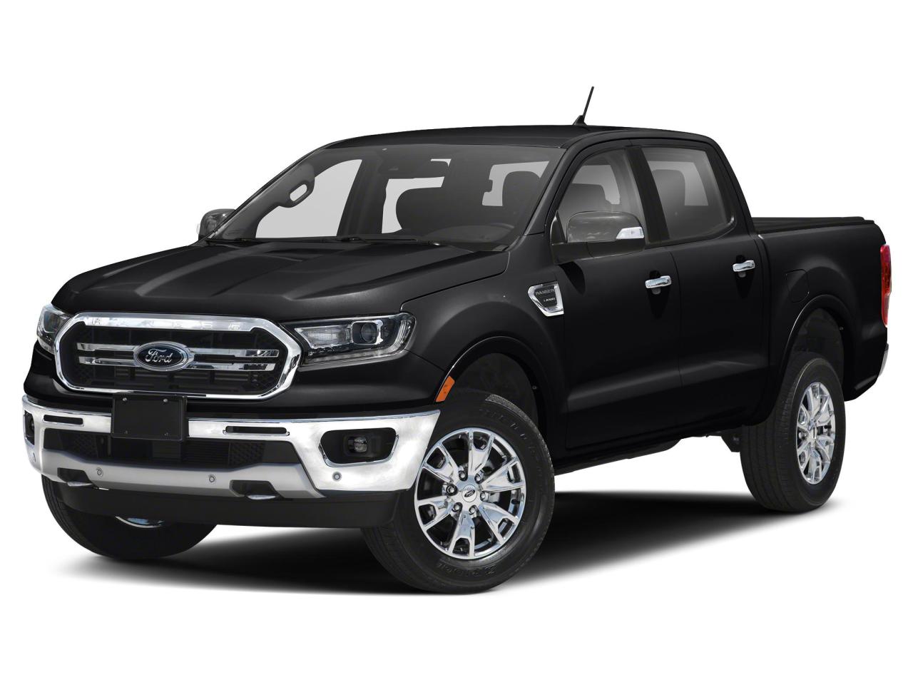 <p data-start=130 data-end=172><strong data-start=130 data-end=172>2021 Ford Ranger Lariat &ndash; Shadow Black</strong></p><p data-start=174 data-end=724>Bold, refined, and built to perform, the 2021 Ford Ranger Lariat in Shadow Black delivers midsize truck capability with premium style. Its aggressive stance is highlighted by a chrome grille, black exterior accents, LED lighting with automatic high beams, fog lamps, and 18-inch machined aluminum wheels with stealth grey pockets. The Black Appearance Package, black running boards, spray-in ToughBed&reg; bedliner, cargo lighting, and trailer tow equipment give this Ranger a rugged, ready-for-anything look that stands out on the road and on the trail.</p><p data-start=726 data-end=1314>Inside, the Ranger Lariat offers upscale comfort and smart design. Heated leather-trimmed bucket seats, a leather-wrapped steering wheel, piano black interior accents, and dual-zone automatic climate control create a refined cabin experience. The technology package adds SYNC&reg; 3 with navigation, a premium B&O&reg; 10-speaker sound system, SiriusXM&reg;, HD Radio&trade;, and a crisp touchscreen interface. Thoughtful storage throughout, a full centre console, auto-dimming rearview mirror, and garage door opener make this truck as comfortable for daily driving as it is capable for work or adventure.</p><p data-start=1316 data-end=1817>Power comes from the proven <strong data-start=1344 data-end=1369>2.3L EcoBoost&reg; engine</strong>, paired with an electronic 10-speed SelectShift&reg; automatic transmission for smooth acceleration and impressive efficiency. With <strong data-start=1498 data-end=1523>FX4&reg; Off-Road Package</strong>, off-road-tuned suspension, skid plates, Trail Control&trade;, electronic-locking rear differential, and part-time four-wheel drive, this Ranger is engineered to tackle rough terrain with confidence. A 7,500-lb towing capacity and trailer sway control make it equally capable when it&rsquo;s time to haul.</p><p data-start=1819 data-end=2185>Safety and driver-assist features are extensive, thanks to <strong data-start=1878 data-end=1899>Ford Co-Pilot360&trade;</strong>, including Blind Spot Information System with trailer tow coverage, Cross-Traffic Alert, Automatic Emergency Braking, forward collision warning, adaptive cruise control, and a rear-view camera. FordPass&trade; Connect with a 4G mobile hotspot keeps you connected wherever the road takes you.</p><p data-start=2187 data-end=2379>Stylish, powerful, and packed with premium features, the 2021 Ford Ranger Lariat is the perfect blend of luxury and off-road capability&mdash;ready for the job site, the highway, or the trail ahead.</p><hr data-start=2381 data-end=2384>