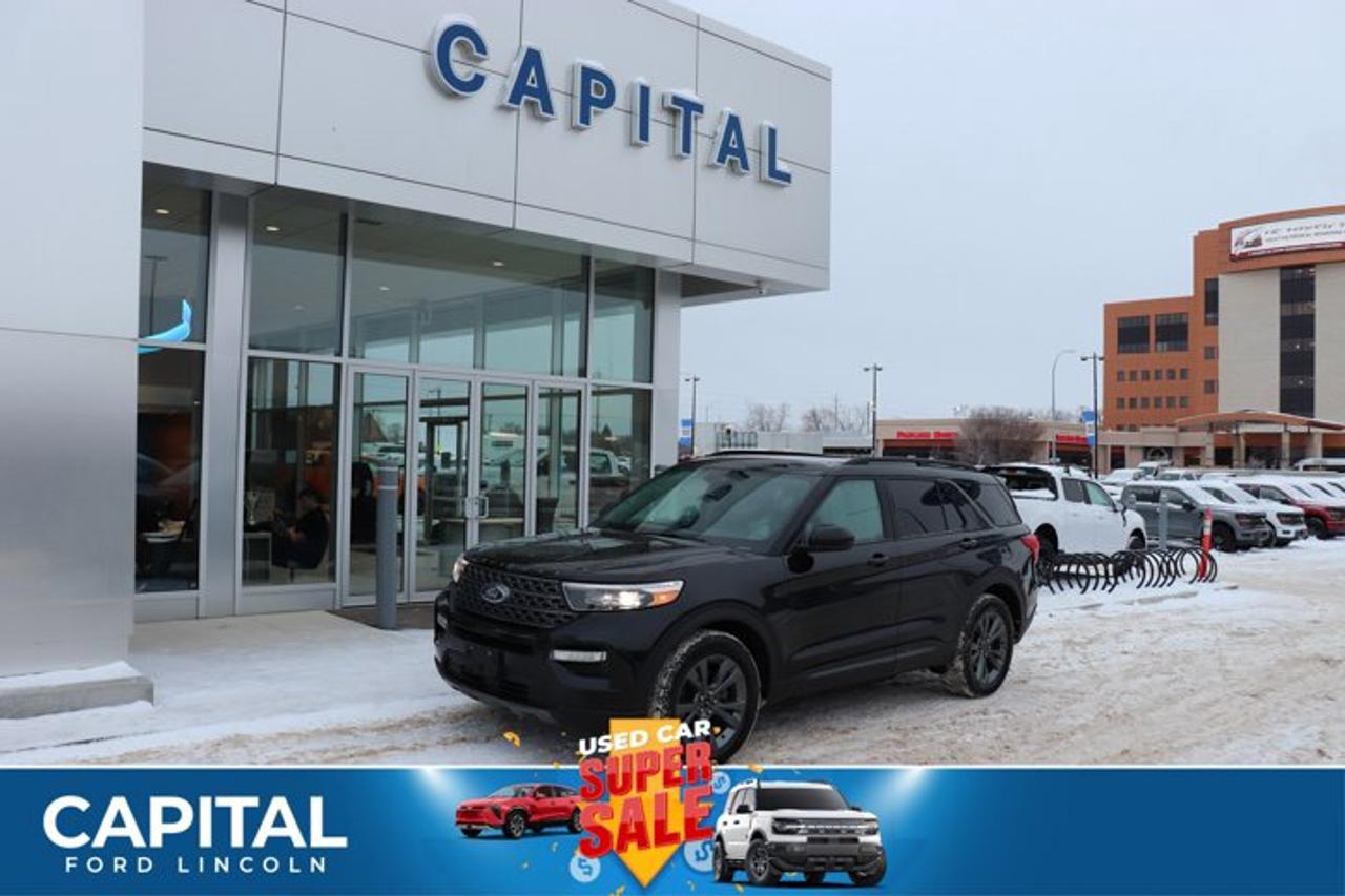 This Black Ford Explorer XLT is the best selling SUV in its class. The XLT trim has a Intercooled Turbo Premium Unleaded I-4 2.3 L/140 engine and is capable of towing and off-roading. Great for road trips, camping and more! You will notice the vehicle has chrome door handles and the convenience of a keyless entry keypad. This spacious interior includes a media hub with 2 USB ports, SD card reader and an audio/video input jack and the overhead console has dome/map lights and a cool little holder for your shades. The XLT models come with a powerful sound system including a single-disc CD player and six speakers. MP3-capable so you can load it up with all your music! Safety features include a reverse sensing system and a SOS post crash alert system. This vehicle would be an excellent addition for any family! Contact us today to test drive a Ford Explorer XLT.Check out this vehicles pictures, features, options and specs, and let us know if you have any questions. Helping find the perfect vehicle FOR YOU is our only priority.P.S...Sometimes texting is easier. Text (or call) 1-204-900-8266 for fast answers at your fingertips!Dealer Permit #4697