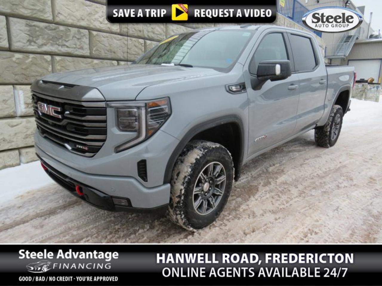 Thunderstorm Gray 2024 GMC Sierra 1500 AT4 4WD 10-Speed Automatic 3.0L I610-Speed Automatic, 4WD, Jet Black With Kalahari Accents Leather.Certification Program Details: 80 Point Inspection Fresh Oil Change Full Vehicle Detail Full tank of Gas 2 Years Fresh MVI Brake through InspectionAt Steele GMC Buick Fredericton, were proud to be your Used Car Mega Center serving drivers all across Atlantic Canada from Fredericton, Oromocto, New Maryland, Woodstock, Saint John, and Moncton in New Brunswick, to Nova Scotia, Prince Edward Island, and Newfoundland. Our inventory features all makes and models of used cars, trucks, SUVs, and vans, giving you the best selection in the region. Whether you need a fuel-efficient sedan, a family SUV, or a rugged pickup, youll find it right here at Steele GMC Buick Fredericton. With our Market Value Pricing, every vehicle is priced based on real-time market conditions, ensuring you get the best possible deal without the hassle of negotiating. We keep pricing transparent and competitive so you can shop with total confidence. No matter your credit situation good, bad, or no credit at all youre approved. Our finance experts work with lenders across Atlantic Canada to find the best terms for your budget, including second-chance financing, newcomer programs, and credit rebuilding solutions. As part of Steele Auto Group, Atlantic Canadas most diversified automotive group with 47 dealerships representing 27 brands, we offer unmatched selection, buying power, and customer support. That means if the vehicle you want isnt on our Fredericton lot, we can source it quickly from our massive dealer network across the Maritimes. When it comes to used vehicles, Steele GMC Buick Fredericton is the destination for drivers all across Atlantic Canada delivering market value pricing, every make and model, and guaranteed credit approval so you can get on the road with confidence.Steele Auto Group is the most diversified group of automobile dealerships in Atlantic Canada, with 47 dealerships selling 27 brands and an employee base of well over 2300.