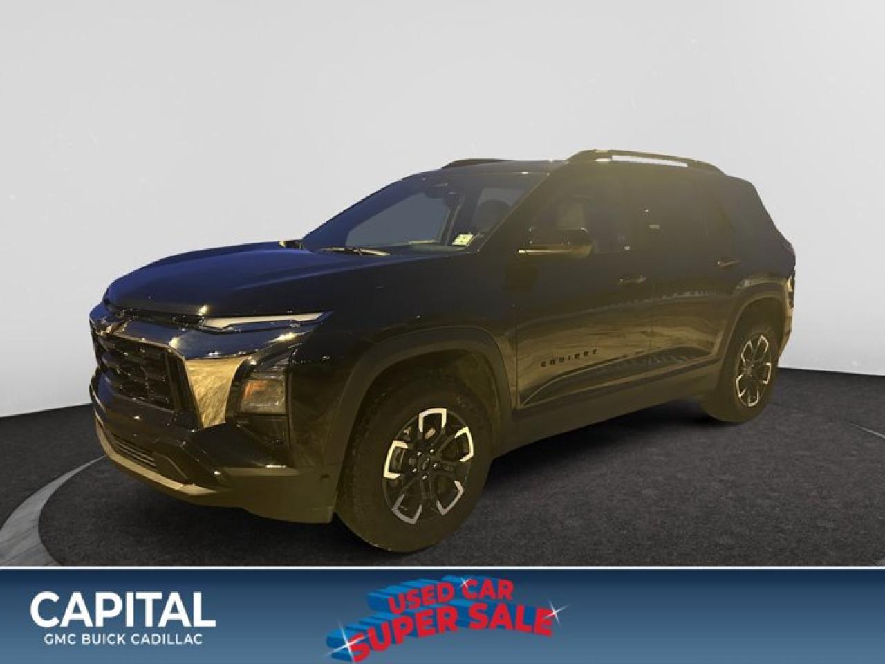 Offering excellent driving manners, this Chevrolet Equinox is Black in color and is equipped with a Turbocharged Gas I4 1.5L/ engine. This AWD SUV is compact enough for easy maneuverability yet provides an impressive cargo capacity. With standard options including keyless entry, a drivers seat power lumbar and vertical height adjustment, a Multi-Flex rear seat that slides for an additional 7.9 inches or rear legroom, ABS, Hill hold assist, traction control, OnStar, speed sensitive volume, auxiliary audio input jack, active noise cancellation, rear window defogger, telescopic steering column, Bluetooth, rear windshield wiper, and more. Available option includes a color 7 inch touch screen. Contact us today to schedule a test drive! Check out this vehicles pictures, features, options and specs, and let us know if you have any questions. Helping find the perfect vehicle FOR YOU is our only priority.P.S...Sometimes texting is easier. Text (or call) 306-801-9090 for fast answers at your fingertips!Dealer License #914248Disclaimer: All prices are plus taxes & fees. See dealer for Details. Dealer Permit # 914248