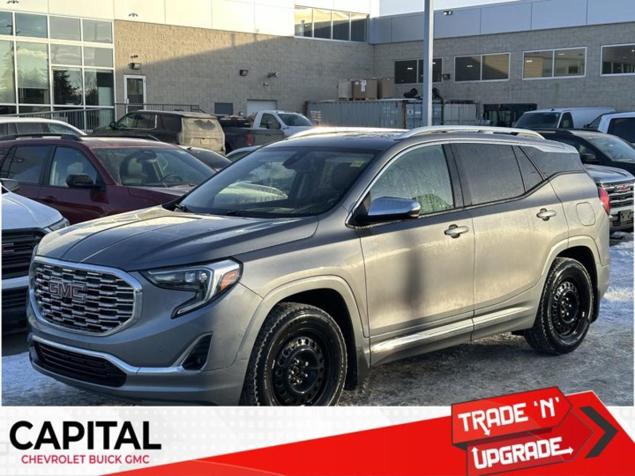 Recent Arrival!Ask for the Internet Department for more information or book your test drive today! Call 403-256-4960 for fast answers at your fingertips! Disclaimer: All prices are plus taxes. See dealer for details. AMVIC Licensed Dealer # B2020028.2018 Terrain 9-Speed Automatic AWD Terrain Denali, 2.0L Turbocharged, AWD, Advanced Safety Package, Automatic Parking Assist, Birds Eye View Surround Vision, Driver Alert Package II, Following Distance Indicator, Forward Collision Alert, GMC Pro Grade Package, Heated front seats, Heated rear seats, IntelliBeam Auto High Beam Headlamp Control, Lane Keep Assist w/Lane Departure Warning, Low Speed Forward Automatic Braking, Power Liftgate, Skyscape Power Sunroof w/Power Sunscreen, Ventilated front seats, Wheels: 19 x 7.5 Ultra-Bright Machined Aluminum.