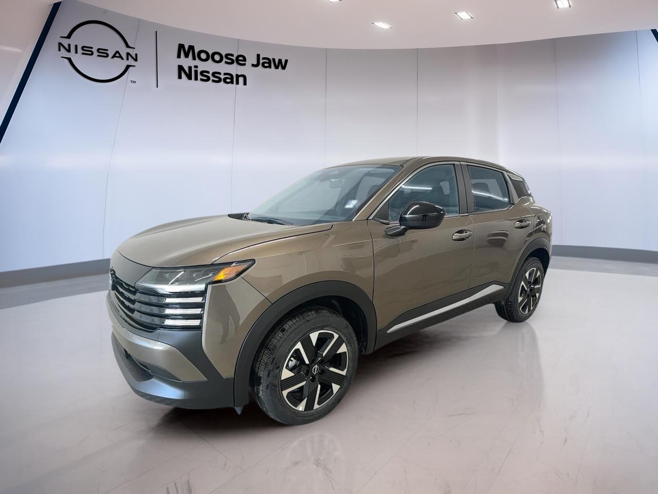 Experience the confidence of driving a brand new 2026 Nissan Kicks SV, now available at Moose Jaw Nissan in Moose Jaw. This compact SUV stands out with its Canyon Brown exterior and refined black interior, offering a fresh blend of style and practicality. Equipped with advanced all-wheel drive, a fuel-efficient 2.0L DOHC 4-cylinder engine, and the seamless Xtronic CVT, the Kicks SV is engineered for both city and highway adventures. Enjoy a vehicle designed for Canadian roads, delivering comfort, versatility, and peace of mind in every journey.

TRUCK FEATURES
»» All-wheel drive for enhanced road grip
»» 2.0L DOHC 4-cylinder engine performance
»» Xtronic CVT for smooth power delivery
»» Compact SUV versatility for urban driving

ADVANCED SAFETY FEATURES
»» Anti-lock braking system for controlled stops
»» Vehicle stability control for confident handling
»» Advanced airbag system for occupant protection
»» Tire pressure monitoring for added safety

PERFORMANCE AND EFFICIENCY
»» 2.0L engine balances power and economy
»» Xtronic CVT ensures seamless acceleration
»» All-wheel drive for all-season capability
»» Designed for responsive city and highway driving

COMFORT AND CONVENIENCE
»» Spacious seating for up to five passengers
»» Air conditioning for year-round comfort
»» Power windows and locks for easy operation
»» Tilt and telescopic steering for driver comfort

TECHNOLOGY AND CONNECTIVITY
»» Touchscreen display for easy infotainment access
»» Bluetooth hands-free calling and audio streaming
»» USB ports for device charging and music
»» Rearview camera for confident parking

CARGO SPACE
»» Flexible rear seats for extra storage
»» Wide cargo opening for easy loading
»» Ample space for groceries or gear
»» Smart storage solutions throughout the cabin

WHAT OTHER OWNERS LIKE
»» Excellent fuel economy for daily driving
»» Smooth and quiet ride in city traffic
»» User-friendly technology and controls
»» Practical cargo space for active lifestyles

This 2026 Nissan Kicks SVs VIN is: 3N8AP6CB4TL349366.