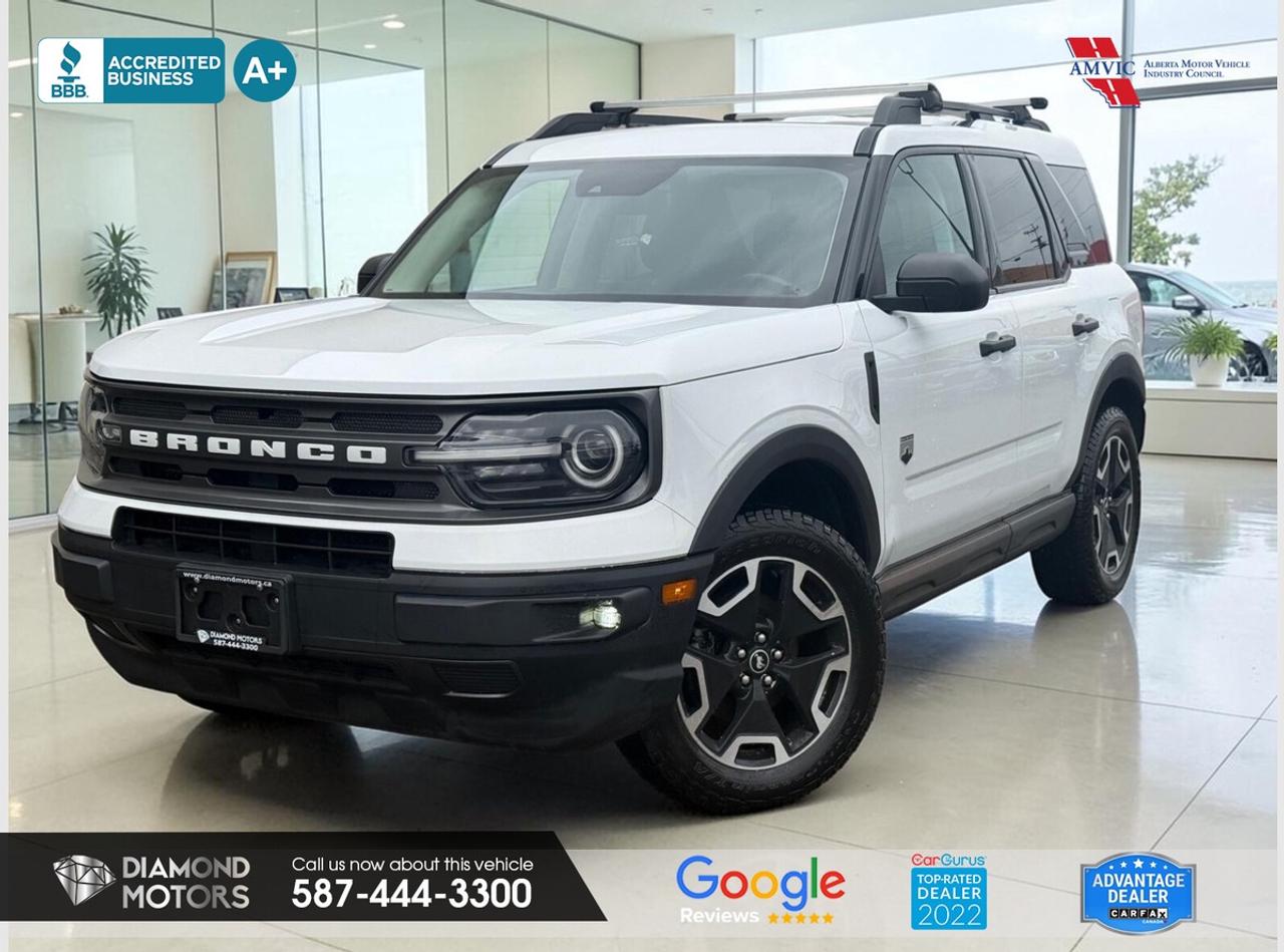 CLEARANCE PRICED  PRICED TO MOVE <br/> LIMITED TIME at Diamond Motors <br/> Drive away with a FREE 1-Year Warranty* + low payments included at Listed Price. *Limited warranty. Terms & conditions apply. Ask in store for details. <br/> <br/> <br/> Now Available: 2021 Ford Bronco Sport Big Bend White has 163,733 KM on it. 1.5L 3 Cylinder Engine engine, All-Wheel Drive, Automatic transmission, 5 Seater passengers, on special price for $17,900.00. <br/> BLUETOOTH, BACKUP CAMERA, REMOTE START, TWO KEYS, APPLE CARPLAY, WIRELESS CHARGER, BLIND SPOT, HEATED SEATS, 4X4, PUSH START, AND MUCH MORE! <br/> <br/> <br/> Book your appointment today for Test Drive. We offer contactless Test drives & Virtual Walkarounds. Stock Number: 261166 <br/> Disclosure: This vehicle was previously registered in BC. Vehicle has passed all required inspections in Alberta. The vehicle was in need of repairs as a result of an incident or collision that cost more than $3,000 including parts and labour. <br/> At Diamond Motors, we are dedicated to providing you with an outstanding car-buying experience, offering quality pre-owned vehicles at prices that fit your budget. Our transparent and honest approach means you can expect straightforward guidance without any high-pressure sales tactics. We believe in building lasting relationships with our customers by offering personalized service tailored to your needs. From the moment you step onto our lot, our team is here to support you every step of the way, ensuring you leave confident in your decision. Trust, integrity, and customer satisfaction are the foundation of everything we do. <br/> <br/> <br/> Why Choose Diamond Motors?<br/> <br/> Certified Pre-Owned Vehicles <br/> Family Owned & Operated <br/> 100+ Vehicles in Stock <br/> Finance & Extended Warranty Available <br/> Transparent Pricing <br/> Inspection & Carfax Provided <br/> No-Pressure Buying Experience <br/> Full Disclosure Guaranteed <br/> Top Google Rated Dealership <br/> Trade-Ins Welcome <br/> AMVIC Licensed & BBB Accredited <br/> CarGurus Top-Rated Dealer (2022 & 2024) <br/> <br/> <br/> Phone to schedule an appointment @ 587-444-3300 or simply browse our inventory online www.diamondmotors.ca or come and see us at our location at <br/> 3403 93 street NW, Edmonton, T6E 6A4 <br/> <br/> <br/> To view the rest of our inventory: <br/> www.diamondmotors.ca/inventory <br/> <br/> <br/> This dealership provides all required disclosures in accordance with AMVIC regulations. A completed Mechanical Fitness Assessment and its associated inspection work order will be supplied with every vehicle. A Carfax (or equivalent) vehicle history report will also be provided, including available information on previous damage, accident history, stolen or salvage status, and jurisdictional records. <br/> Customers are encouraged to review all vehicle features, options, and equipment for accuracy prior to purchase. <br/>