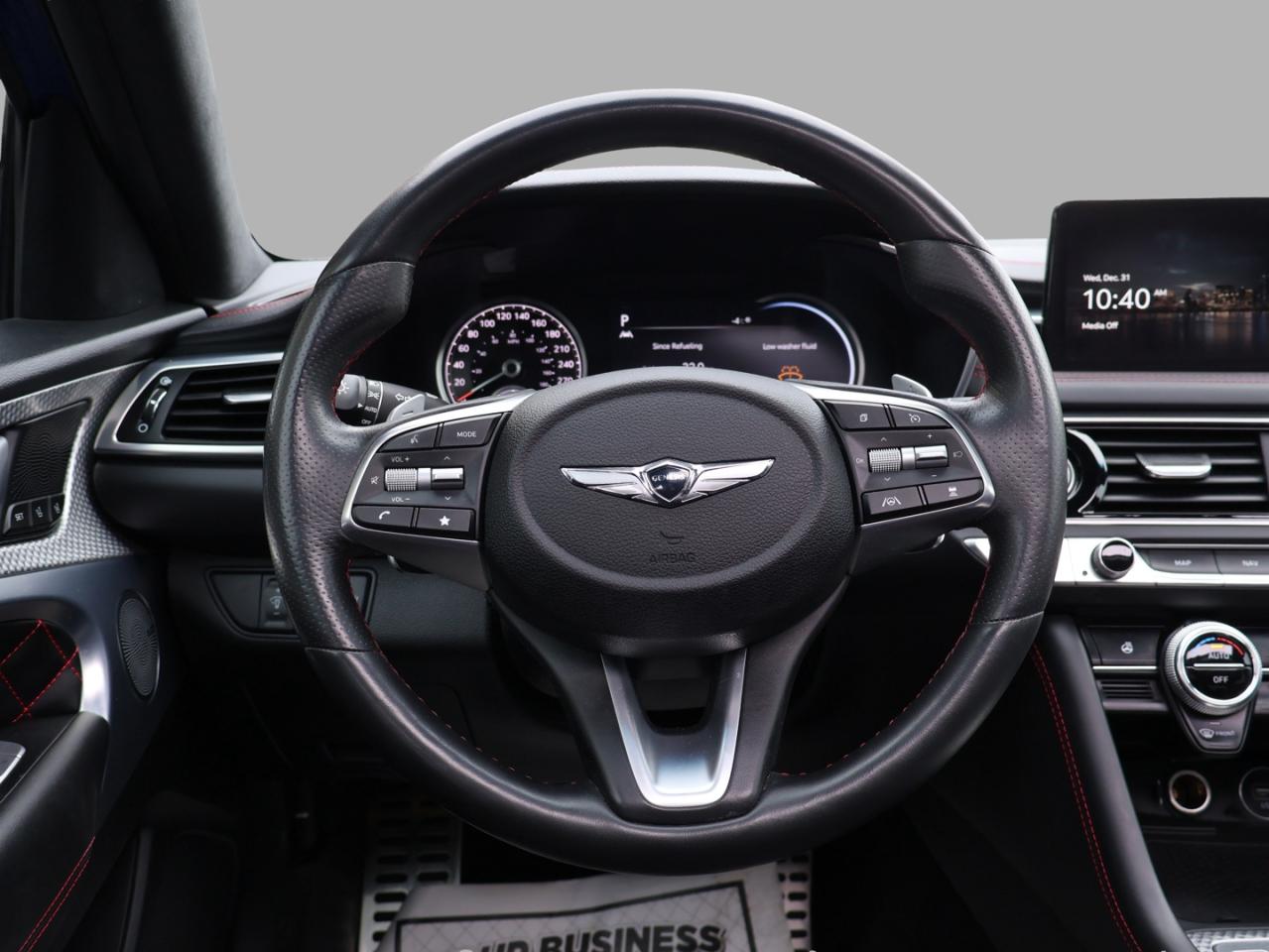 2023 Genesis G70 3.3T SPORT AWD CERTIFIED *1 OWNER* CAMERA NAV BLUETOOTH LEATHER COOL/HEAT SEAT/STEERING SUNROOF CRUISE ALLOYS Photo