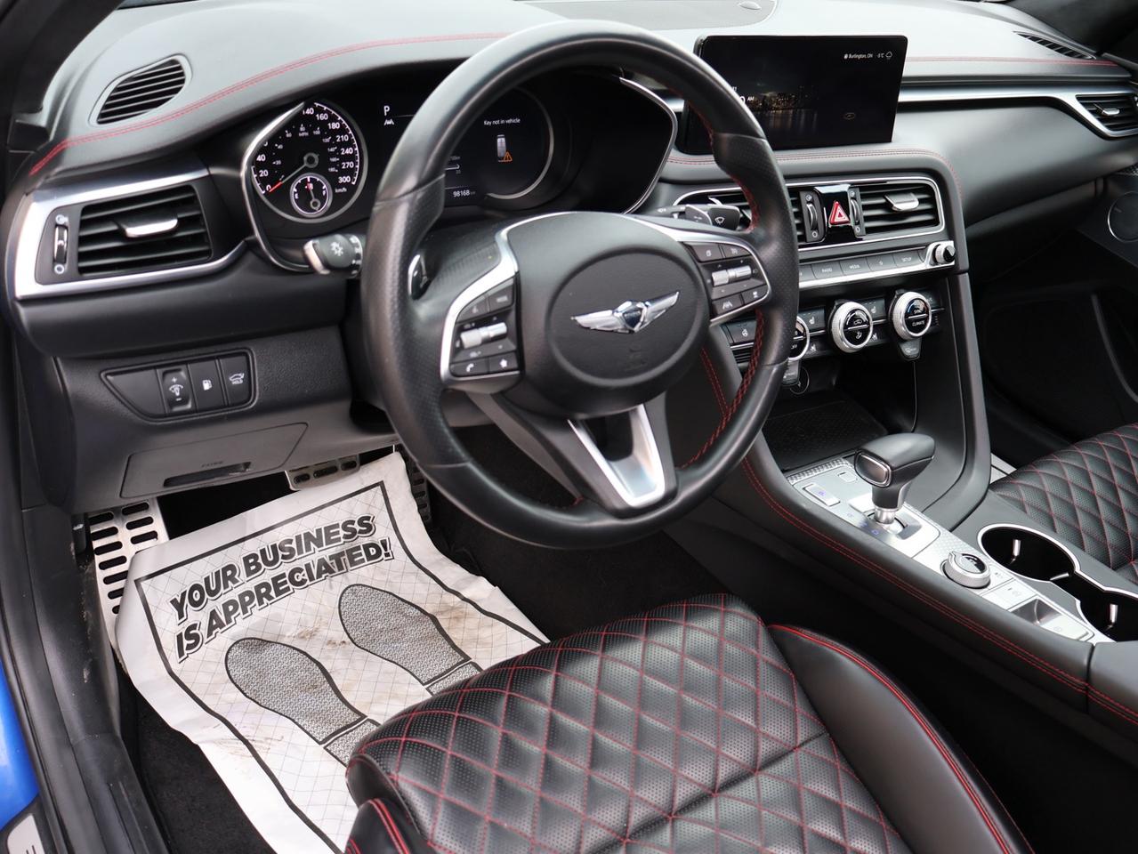 2023 Genesis G70 3.3T SPORT AWD CERTIFIED *1 OWNER* CAMERA NAV BLUETOOTH LEATHER COOL/HEAT SEAT/STEERING SUNROOF CRUISE ALLOYS Photo