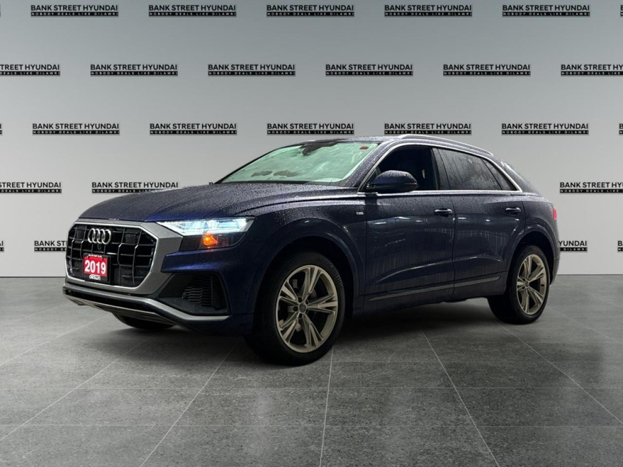 2019 Audi Q8| Certified Pre-Owned |Features includes Leather, Navigation, Bluetooth, heated seats, backup camera, cruise control, Air conditioning, power windows, power lock, and more! Reliable, comfortable, and priced to sell fastthis vehicle is ready for its next adventure. This vehicle has passed a comprehensive inspection and meets the Ministry of Transportations Safety Standards Certificate requirements. Custom Video ExperienceAsk about your custom walk-around video or live FaceTime/Zoom session to explore the vehicle in detail from the comfort of your home. Why Choose Us for Your Next Vehicle? Indoor Display: Shop in our bright, heated indoor showroomno snow, rain, or cold to worry about. Quality Assurance: Each vehicle undergoes a 135-point inspection based on Kia on Hunt Club standards. Value Added: Free oil change with every purchase and a 90-day SiriusXM trial (where available). Wide Selection: From luxury to family-friendly vehicles, we have options for every budget. Financing for Everyone: Good credit, bad credit, or no creditour team can help you. Kia on Hunt Club only guarantee one key/fob only. This vehicle is previous daily rental ADVERTISED PRICE IS FOR FINANCE DEALS ONLY, CASH PRICE MAY BE SUBJECT TO INCREASE. SEE DEALER FOR DETAILS** Book Online or Call Us Today!Schedule your test drive in our comfortable showroom. Contact Tony Chalhoub, Used Car Sales Manager, for any inquiries:?? 613-688-2904 | ?? tony@kiaonhuntclub.com Come see why were the smart choice for your next car and drive away with peace of mind!