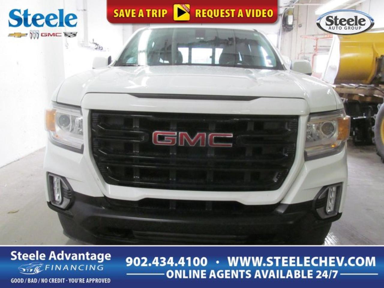 Value Market Pricing, Driver 6-Way Power Seat Adjuster, Wheels: 18 x 8.5 Black Painted Aluminum.2022 GMC Canyon Elevation *GM Certified* 3.99% Financing OAC 4D Crew Cab Summit White RWD V6 8-Speed AutomaticGM Certified Details:* 24/7 roadside assistance for 3 months or 5,000 km (whichever comes first)* 4.99% Financing for 24 Months On Eligible Certified Pre-Owned Models 24 Months - 4.99% 36 Months - 4.99% 48 Months - 4.99% 60 Months - 4.99% 72 Months - 5.49% 84 Months - 5.49%* Exchange policy is 30 days or 2,500 kilometres, whichever comes first* 1-month OnStar trial and sign up for a paid plan to enjoy the first two months on us. GM Owner Centre and Mobile App. Free SiriusXM Trial* 150+ Point Inspection* 3 months or 5,000 kilometres (whichever comes first) which can be extended or upgraded to an even more comprehensive Certified Pre-Owned Vehicle Protection PlanWelcome to Steele Chevrolet Buick GMC, the number one volume dealership for new and pre-owned vehicles in Atlantic Canada. Located in Dartmouth, we are also one of the largest dealerships in Canada. No wonder we welcome clients from all over the Maritimes including Halifax, Sackville, and Bedford. Our dealership has grown significantly in the last few years, first in 2003 and then in 2011. In 2022, Steele Chevrolet Buick GMC broke ground on a major upgrade to its installations in order to prepare for new electric vehicles and making sure we can serve the needs of EV buyers and owners for years to come. We are the flagship dealership of the Steele Automotive Group and we believe in a simple approach to running our operation: Focus on the client Customize the purchasing and after-sales experience Transparency and honesty in all of our transactions with full disclosure pricing videos on all service estimates Provide the best value to every client Offer the vehicles our customers want Ensure we know our products and can help our clients Provide the best financing deals in the Maritimes We are your number-one destination for all of your service needs and your one-stop shop for everything related to General Motors trucks, cars, SUVs, and electric vehicles. We also offer a comfortable waiting lounge as your vehicle receives the best service. For a truly unique dealership experience, Steele Chevrolet Buick GMC in Dartmouth is the place to go!