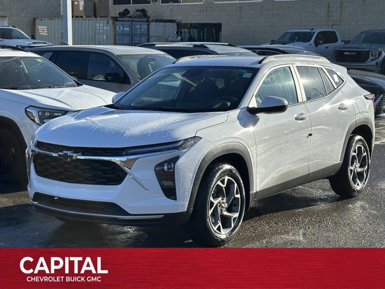 This Chevrolet Trax delivers a Turbocharged Gas 3-Cyl 1.2L/ engine powering this Automatic transmission. TRANSMISSION, 6-SPEED AUTOMATIC (STD), LT PREFERRED EQUIPMENT GROUP Includes Standard Equipment, LPO, FRONT AND REAR SPLASH GUARDS, CUSTOM MOULDED.* This Chevrolet Trax Features the Following Options *LPO, BLACK BOWTIE EMBLEMS, FRONT AND REAR, LPO, ALL-WEATHER FLOOR LINERS, FRONT AND REAR Jet Black., ENGINE, ECOTEC 1.2L TURBO DOHC DI WITH VARIABLE VALVE TIMING (VVT) (137 hp [102 kW] @ 5000 rpm, 162 lb-ft of torque [219 N-m] @ 2500 rpm) (STD), ENGINE BLOCK HEATER, Wireless Apple CarPlay/Wireless Android Auto, Wipers, front intermittent, variable speed, Wiper, rear, intermittent, Windows, power rear, express down, Window, power, front passenger with express down, Window, power, driver with express down.* Stop By Today *Come in for a quick visit at Capital Chevrolet Buick GMC Inc., 13103 Lake Fraser Drive SE, Calgary, AB T2J 3H5 to claim your Chevrolet Trax!