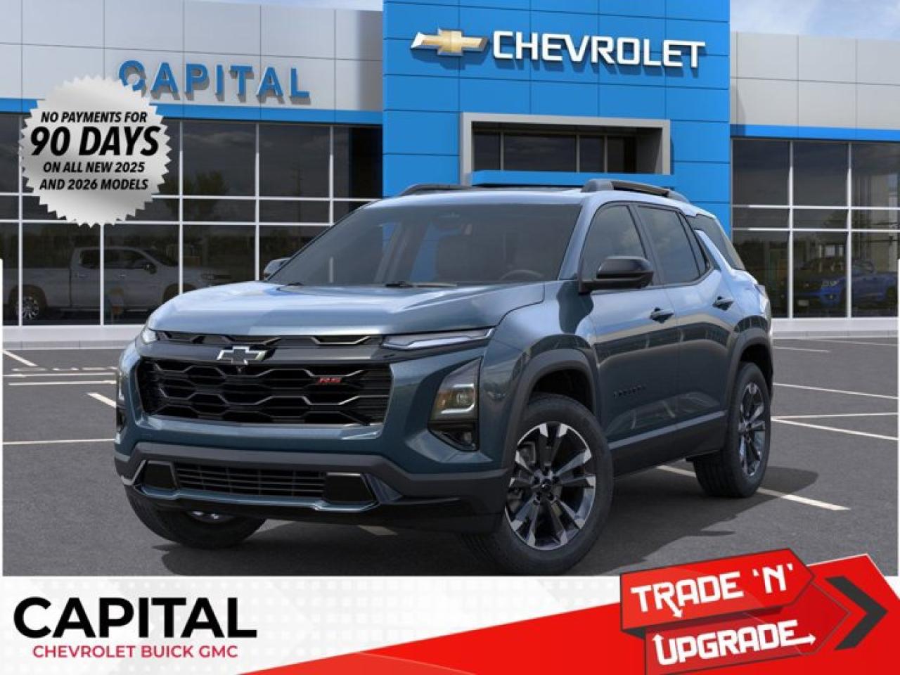 This Chevrolet Equinox delivers a Turbocharged Gas I4 1.5L/ engine powering this Automatic transmission. TRANSMISSION, 8-SPEED AUTOMATIC (STD), SUNROOF, POWER, DUAL GLASS, PANORAMIC, SLIDING with power sunshade, SAFETY AND TECHNOLOGY PACKAGE includes (DRZ) Rear Camera Mirror, (T3U) front fog lamps, (UKK) Rear Pedestrian Alert, (UV2) HD Surround Vision and (UVX) Traffic Sign Recognition..* This Chevrolet Equinox Features the Following Options *CONVENIENCE PACKAGE III includes (A7K) 8-way power front passenger seat adjuster, (KU1) ventilated driver seat (KU3) ventilated front passenger seat, (KA6) heated rear outboard seats, (AT9) 2-way power front passenger lumbar seat adjuster and (A45) memory settings , LAKESHORE BLUE METALLIC, ENGINE, 1.5L TURBO DOHC 4-CYLINDER, SIDI, VVT (STD), ENGINE BLOCK HEATER, 3 YEARS SIRIUSXM, Wireless Phone Charging, for portable devices, Wireless Apple CarPlay/Wireless Android Auto, Wipers, front rain-sensing, intermittent, Windows, remote express-up/-down driver and express-down all passengers, Window, rear side, solar absorbing, privacy tinting.* Stop By Today *A short visit to Capital Chevrolet Buick GMC Inc. located at 13103 Lake Fraser Drive SE, Calgary, AB T2J 3H5 can get you a trustworthy Equinox today!