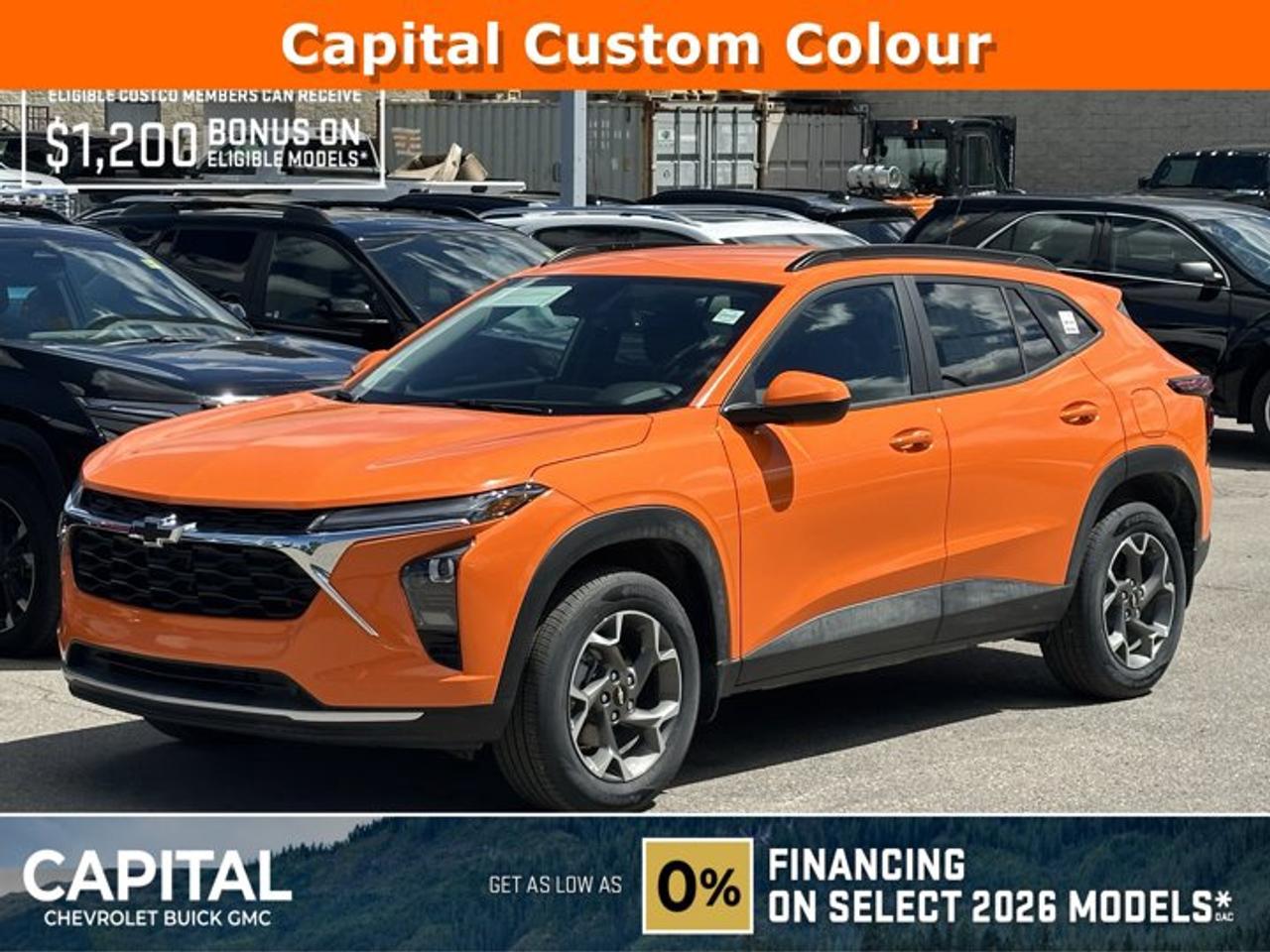 Accessories: Orange Vinyl WrapThis Chevrolet Trax delivers a Turbocharged Gas 3-Cyl 1.2L/ engine powering this Automatic transmission. TRANSMISSION, 6-SPEED AUTOMATIC (STD), LT PREFERRED EQUIPMENT GROUP Includes Standard Equipment, LPO, FRONT AND REAR SPLASH GUARDS, CUSTOM MOULDED.*This Chevrolet Trax Features the Following Options *LPO, BLACK BOWTIE EMBLEMS, FRONT AND REAR, LPO, ALL-WEATHER FLOOR LINERS, FRONT AND REAR Jet Black., ENGINE, ECOTEC 1.2L TURBO DOHC DI WITH VARIABLE VALVE TIMING (VVT) (137 hp [102 kW] @ 5000 rpm, 162 lb-ft of torque [219 N-m] @ 2500 rpm) (STD), ENGINE BLOCK HEATER, Wireless Apple CarPlay/Wireless Android Auto, Wipers, front intermittent, variable speed, Wiper, rear, intermittent, Windows, power rear, express down, Window, power, front passenger with express down, Window, power, driver with express down.*Visit Us Today *Stop by Capital Chevrolet Buick GMC Inc. located at 13103 Lake Fraser Drive SE, Calgary, AB T2J 3H5 for a quick visit and a great vehicle!