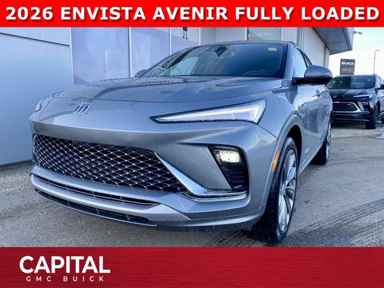 Take a look at this 2026 Buick Envista AVENIR! Fully loaded with options like Heated Seats, Heated Steering, Remote Start, Power Sunroof, Experience Buick Package, Rear Park Assist, Advanced Technology Package, Ultrawide 11 diagonal HD colour touchscreen, Adaptive Cruise Control, Lane Change Alert with Side Blind Zone, Wireless Apple CarPlay/Wireless Android Auto, and so much more....Ask for the Internet Department for more information or book your test drive today! Text 507-585-4395 for fast answers at your fingertips!AMVIC Licensed Dealer - Licence Number B1044900Disclaimer: All prices are plus taxes and include all cash credits and loyalties. See dealer for details. AMVIC Licensed Dealer # B1044900