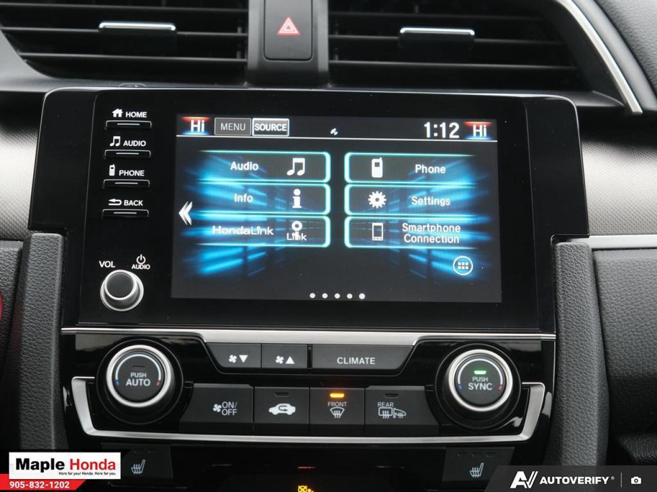 2019 Honda Civic Sedan Sunroof| Heated Seats| Auto Start| Honda Sensing| Photo