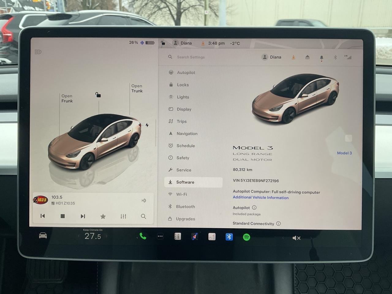 2022 Tesla Model 3 Long Range AWD - WHITE LEATHER! NAV! CAMERAS! Photo