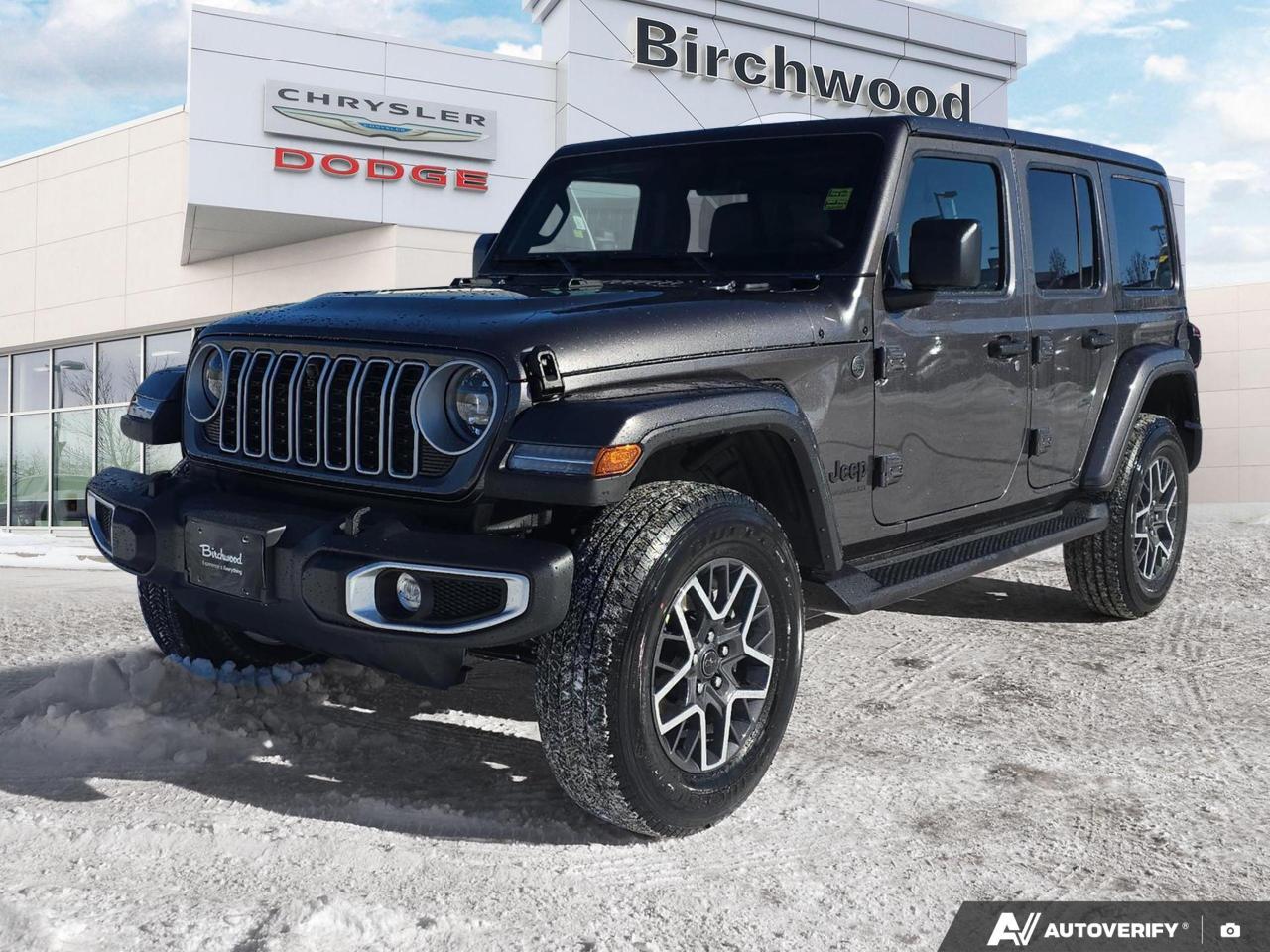 Electronic Stability Control
Hill Start Assist
SelecSpeed control
Supplemental front seatmounted side air bags
Supplemental side air bags
Advanced multistage front air bags
Automatic headlamps
Adaptive Cruise Control with Stop
FullSpeed Forward Collision Warning Plus
Advanced Brake Assist
ParkView Rear BackUp Camera
Transmission skid plate
Fuel tank skid plate shield
Transfer case skid plate shield
TORX toolkit
Security alarm
Speedsensitive power locks
Remote proximity keyless entry
Experience the future of off-road adventure with the 2026 Jeep Wrangler Sahara! This cutting-edge SUV combines rugged capability with modern technology for an unparalleled driving experience.

Highlights:
- Advanced 2.0L I4 DOHC DI Turbo Engine with ESS for optimal performance
- Uconnect 5 with massive 12.3 display for seamless connectivity
- Smart Device Remote Engine Start for convenience
- Adaptive Cruise Control with Stop & Go for effortless highway driving
- 4G LTE Wi-Fi Hot Spot to stay connected anywhere
- Heated front seats and steering wheel for comfort in any weather
- Body Color 3-Piece Hard Top for versatile open-air driving

Ready to conquer the great outdoors in style? Reserve your 2026 Jeep Wrangler Sahara today! Contact Birchwood Chrysler Dodge Jeep Ram to schedule a test drive or for any questions about this exceptional vehicle. Dont miss your chance to own the future of off-road exploration!
Birchwood Chrysler Dodge is your choice for New Chrysler, Dodge, Jeep, RAM vehicles in Winnipeg. 
 
With us, Experience is Everything. Complete as much or as little of your purchase online as you like. All pricing you see is what you pay. No hidden fees. All new vehicle special offers and discounts are already calculated in the pricing. On our website you can choose payment options and terms knowing these are transparent and accurate.

Start your purchase online to build your exact pricing to your specifics like how much money down, vehicle trade and any accessories or added optional protection that suits your needs.

Any questions let us know by calling (204) 774-4444, wed love to send you a video to clarify any questions about a vehicle!

Visit us in store at 90-3965 Portage Ave in the Birchwood Autopark.

Dealer permit #5686
Dealer permit #5686