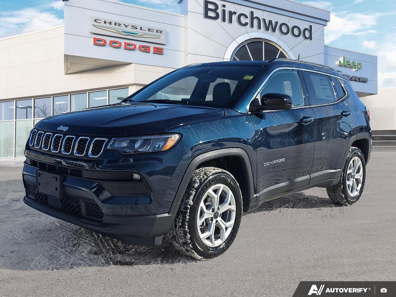 SelecTerrain Traction Management System
Jeep Clean Air System
Forward Collision Warning with Active Braking
Pedestrian/Cyclist emergency braking
Active Lane Management System
BlindSpot Monitoring and Rear CrossPath Detection
Drowsy driver detection
Rear seat reminder alert
Electronic Stability Control
Rain Brake Support
Hill Start Assist
AllSpeed Traction Control
ParkView Rear BackUp Camera
Experience the future of compact SUVs with the 2026 Jeep Compass North! This cutting-edge vehicle combines style, performance, and technology for the modern adventurer.

Highlights:
- 2.0L 4-cylinder turbo engine with 4WD capability
- Uconnect 5 system with 8.4 display for seamless connectivity
- Premium cloth/vinyl bucket seats with heated front seats
- Advanced safety features including Blind Spot Detection and Lane Keeping Assist
- Mobile hotspot internet access for on-the-go connectivity
- Selec-Terrain system for optimal traction in various conditions
- Proximity key and push-button start for convenience

Dont miss out on this exceptional SUV! Reserve your 2026 Jeep Compass North today, or contact us to schedule a test drive and experience the future of driving firsthand. Our team at Birchwood Chrysler Dodge Jeep Ram is ready to answer any questions and guide you through the purchasing process.
Birchwood Chrysler Dodge is your choice for New Chrysler, Dodge, Jeep, RAM vehicles in Winnipeg. 
 
With us, Experience is Everything. Complete as much or as little of your purchase online as you like. All pricing you see is what you pay. No hidden fees. All new vehicle special offers and discounts are already calculated in the pricing. On our website you can choose payment options and terms knowing these are transparent and accurate.

Start your purchase online to build your exact pricing to your specifics like how much money down, vehicle trade and any accessories or added optional protection that suits your needs.

Any questions let us know by calling (204) 774-4444, wed love to send you a video to clarify any questions about a vehicle!

Visit us in store at 90-3965 Portage Ave in the Birchwood Autopark.

Dealer permit #5686
Dealer permit #5686