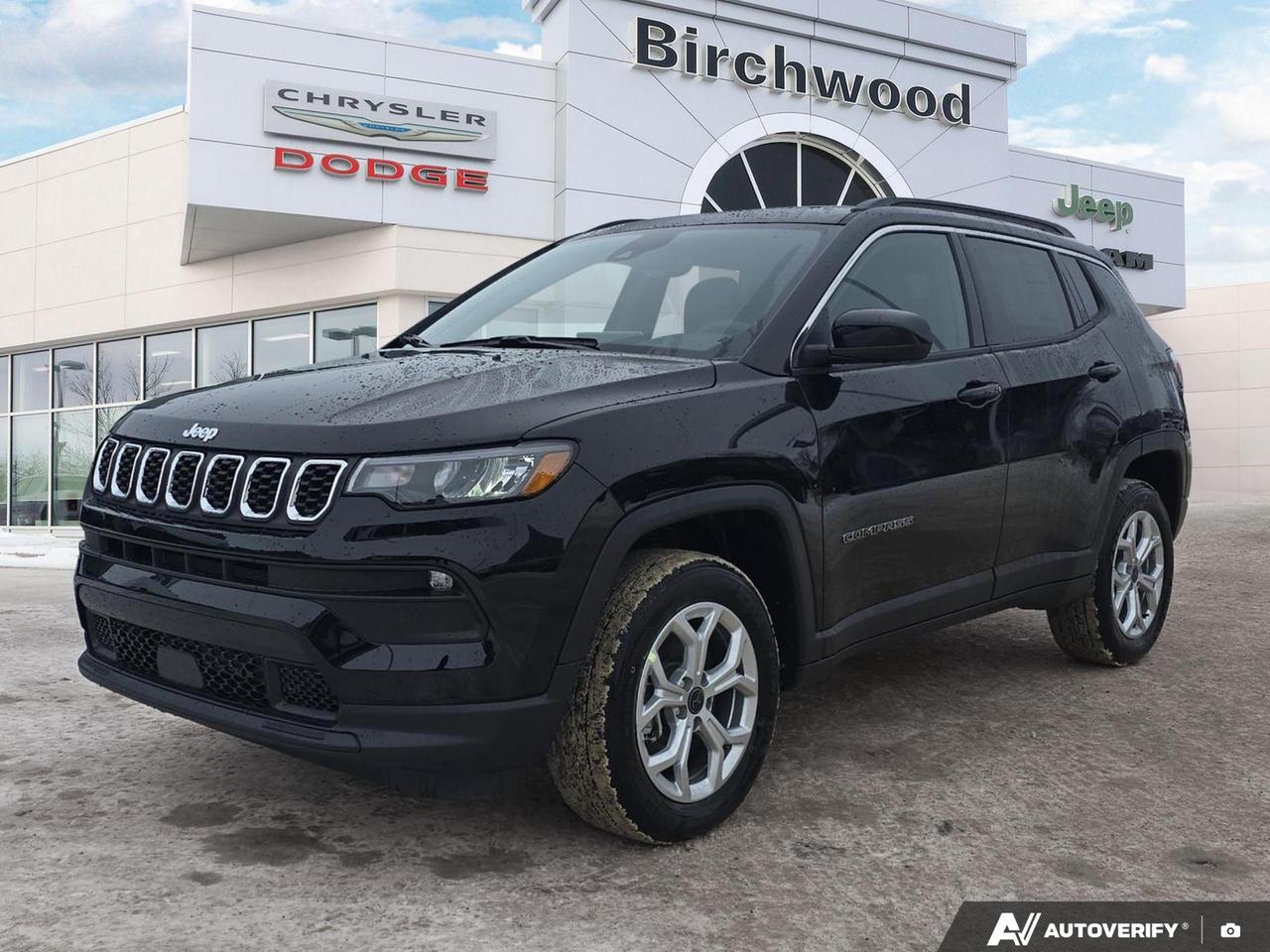 SelecTerrain Traction Management System
Jeep Clean Air System
Forward Collision Warning with Active Braking
Pedestrian/Cyclist emergency braking
Active Lane Management System
BlindSpot Monitoring and Rear CrossPath Detection
Drowsy driver detection
Rear seat reminder alert
Electronic Stability Control
Rain Brake Support
Hill Start Assist
AllSpeed Traction Control
ParkView Rear BackUp Camera
Electronic Roll Mitigation
Embrace the future of SUV driving with the 2026 Jeep Compass North! This cutting-edge vehicle combines advanced technology with Jeeps legendary capabilities, offering an unparalleled driving experience.

- 4WD system with Selec-Terrain for optimal traction in any condition
- Uconnect 5 with 8.4 display for seamless connectivity
- Mobile hotspot and smart device integration for on-the-go productivity
- Heated front seats and steering wheel for ultimate comfort
- Advanced safety features including Blind Spot Detection and Active Lane Management
- Fuel-efficient 2.0L 4-cylinder engine with 8-speed automatic transmission
- Premium cloth/vinyl bucket seats for style and durability

Dont miss out on this exceptional SUV! Reserve yours today or contact Birchwood Chrysler Dodge Jeep Ram to schedule a test drive. Experience the perfect blend of innovation and adventure in the 2026 Jeep Compass North!
Birchwood Chrysler Dodge is your choice for New Chrysler, Dodge, Jeep, RAM vehicles in Winnipeg. 
 
With us, Experience is Everything. Complete as much or as little of your purchase online as you like. All pricing you see is what you pay. No hidden fees. All new vehicle special offers and discounts are already calculated in the pricing. On our website you can choose payment options and terms knowing these are transparent and accurate.

Start your purchase online to build your exact pricing to your specifics like how much money down, vehicle trade and any accessories or added optional protection that suits your needs.

Any questions let us know by calling (204) 774-4444, wed love to send you a video to clarify any questions about a vehicle!

Visit us in store at 90-3965 Portage Ave in the Birchwood Autopark.

Dealer permit #5686
Dealer permit #5686