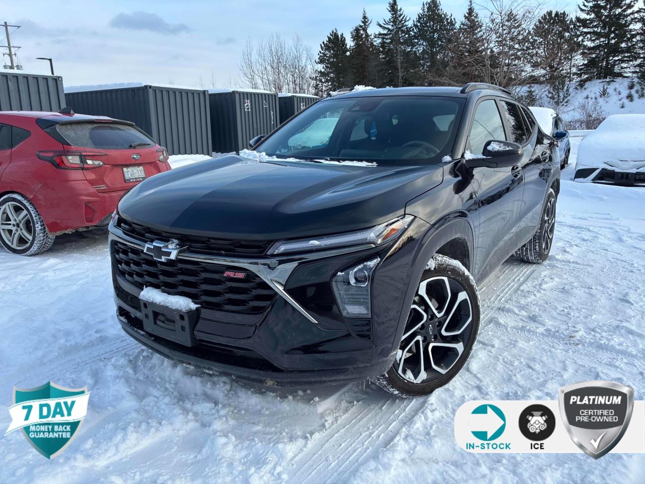 Recent Arrival!<br><br><br>| Remote Start, 6-Speaker Audio System Feature, 8-Way Power Driver Seat Adjuster, Evotex Seat Trim, Exterior Parking Camera Rear, Front Bucket Seats, Heated Driver and Front Passenger Seats, Heated steering wheel, Leather steering wheel, Navigation System, Power driver seat, Preferred Equipment Group 2RS, Radio: AM/FM Stereo Audio System, SiriusXM Trial Subscription, Sport steering wheel, Wheels: 19 Black-Painted Machined Aluminum.<br><br><br>2025 Chevrolet Trax 2RS LEATHER LOW KMS NO ACCIDENTS CERTIFIED 4D Sport Utility<br>1.2L I3 DI Turbocharged DOHC 12V LEV3-ULEV70 137hp 6-Speed Automatic<br>FWD<br><br>Awards:<br>  * Car and Driver Canada 10 Best<p> </p>

<h4>PLATINUM CERTIFIED PRE-OWNED VEHICLE</h4>

<p>36-point Provincial Safety Inspection<br />
172-point inspection combined mechanical, aesthetic, functional inspection including a vehicle report card<br />
Warranty: 90-days or 5,000 KM on inspected mechanical items, factory extended options eligible for warranty up to 200,000 KM<br />
Complimentary CARFAX Vehicle History Report<br />
3X Provincial safety standard for tire tread depth<br />
3X Provincial safety standard for brake pad thickness<br />
7 Day Money Back Guarantee*<br />
Market Value Report provided<br />
Guaranteed 2 keys/key fobs and door code (if equipped)<br />
Equipped vehicles include a complimentary 3 month Sirius satellite radio subscription!<br />
Complimentary full interior detailing and carpet shampoo<br />
Paintless dent repair and/or touch-ups for applicable body panels<br />
Vehicle scanned for open recall notifications from manufacturer</p>

<p>SPECIAL NOTE: This vehicle is reserved for AutoIQs retail customers only. Please, no dealer calls. Errors & omissions excepted.</p>

<p>*As-traded, specialty or high-performance vehicles are excluded from the 7-Day Money Back Guarantee Program (including, but not limited to Ford Shelby, Ford mustang GT, Ford Raptor, Chevrolet Corvette, Camaro 2SS, Camaro ZL1, V-Series Cadillac, Dodge/Jeep SRT, Hyundai N Line, all electric models)</p>