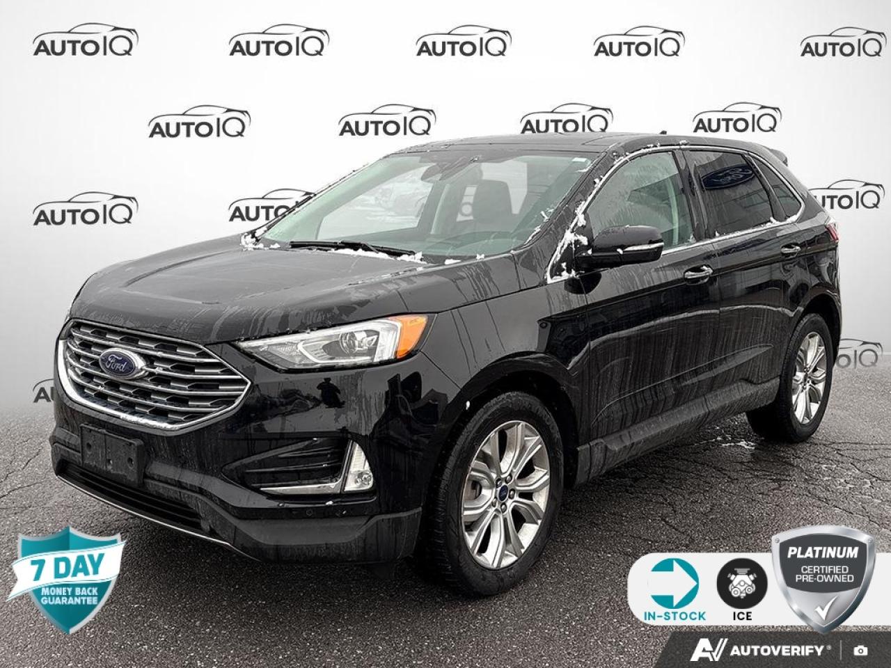 Recent Arrival! Odometer is 28506 kilometers below market average!<br><br>AWD, 12 Speakers, Active Transmission Warm-Up, AM/FM radio: SiriusXM with 360L, Auto High-beam Headlights, Auto-dimming Rear-View mirror, Automatic temperature control, Block heater, Brake assist, Canadian Touring Package, Cold Weather Package, Connected Built-In Navigation System, Delay-off headlights, Emergency communication system: SYNC 4 911 Assist, Front & Rear Floor Liners w/Carpet Mats, Front anti-roll bar, Front Bucket Seats, Front dual zone A/C, Front fog lights, Front Heated Leather-Trimmed Sport Bucket Seats, Fully automatic headlights, Heated door mirrors, Heated front seats, Heated Steering Wheel, Knee airbag, Low tire pressure warning, Occupant sensing airbag, Overhead airbag, Panoramic Vista Roof, Power door mirrors, Power passenger seat, Power windows, Radio: AM/FM Stereo/MP3 Capable, Rain sensing wipers, Rear anti-roll bar, Rear window defroster, Rear window wiper, Remote keyless entry, Split folding rear seat, Spoiler, Steering wheel mounted audio controls, SYNC 4A w/Enhanced Voice Recognition, Turn signal indicator mirrors, Wheels: 19 Luster Nickel-Painted Aluminum.<br><br>Certification Program Details:<br><br>For the ultimate peace of mind, our PLATINUM certification includes over *$700* in reconditioning. We invest in your car before you see it, so its safe, pristine, and ready for the road.<br><br>=== Every PLATINUM Vehicle Includes: ===<br><br>  * A Fresh Full Synthetic Oil & Filter Change<br>  * New Engine Air Filter<br>  * New Cabin Air Filter<br>  * New Wiper Blades<br>  * A Precision 4-Wheel Alignment<br>  * Paintless Dent Repair & Touch-ups<br>  * A Professional, Full Interior Detail & Carpet Shampoo<br><br>=== Our Highest Standard, For Your Total Confidence: ===<br><br>  * Triple the Safety: We require 3X the Standard for brakes/tires.<br>  * Extended Warranty: Includes a 90-Day or 5,000 KM mechanical warranty.<br>  * No Surprises: Guaranteed 2 Keys/Fobs & door code (if equipped).<br>  * Total Confidence: Backed by a 7-Day Money-Back Guarantee*.<br>  * Full Transparency: CARFAX History Report and a Market Value Report.<br><br>This is all in addition to our comprehensive 172-point inspection. We do the work so you dont have to. See more details below<br><br><br>2022 Ford Edge Titanium 300A | NO ACCIDENTS | 1 OWNER | TOURING & COLD PKG 300A | NO ACCIDENTS | 1 OWNER | TOURING & COLD PKG 4D Sport Utility EcoBoost 2.0L I4 GTDi DOHC Turbocharged VCT 8-Speed Automatic AWD<p> </p>

<h4>PLATINUM CERTIFIED PRE-OWNED VEHICLE</h4>

<p>36-point Provincial Safety Inspection<br />
172-point inspection combined mechanical, aesthetic, functional inspection including a vehicle report card<br />
Warranty: 90-days or 5,000 KM on inspected mechanical items, factory extended options eligible for warranty up to 200,000 KM<br />
Complimentary CARFAX Vehicle History Report<br />
3X Provincial safety standard for tire tread depth<br />
3X Provincial safety standard for brake pad thickness<br />
7 Day Money Back Guarantee*<br />
Market Value Report provided<br />
Guaranteed 2 keys/key fobs and door code (if equipped)<br />
Equipped vehicles include a complimentary 3 month Sirius satellite radio subscription!<br />
Complimentary full interior detailing and carpet shampoo<br />
Paintless dent repair and/or touch-ups for applicable body panels<br />
Vehicle scanned for open recall notifications from manufacturer</p>

<p>SPECIAL NOTE: This vehicle is reserved for AutoIQs retail customers only. Please, no dealer calls. Errors & omissions excepted.</p>

<p>*As-traded, specialty or high-performance vehicles are excluded from the 7-Day Money Back Guarantee Program (including, but not limited to Ford Shelby, Ford mustang GT, Ford Raptor, Chevrolet Corvette, Camaro 2SS, Camaro ZL1, V-Series Cadillac, Dodge/Jeep SRT, Hyundai N Line, all electric models)</p>