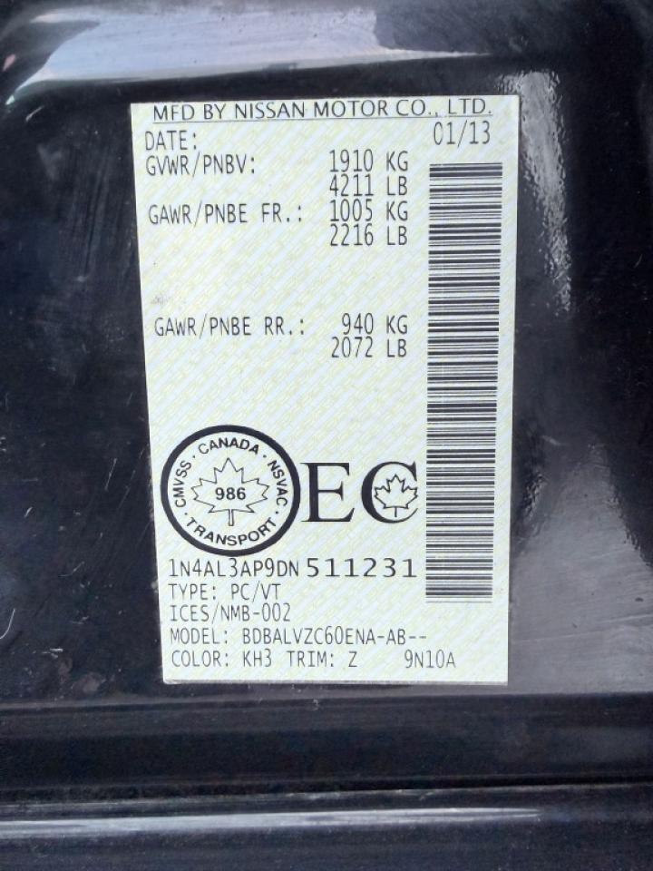 2013 Nissan Altima 4dr Sedan I4 CVT 2.5 Photo