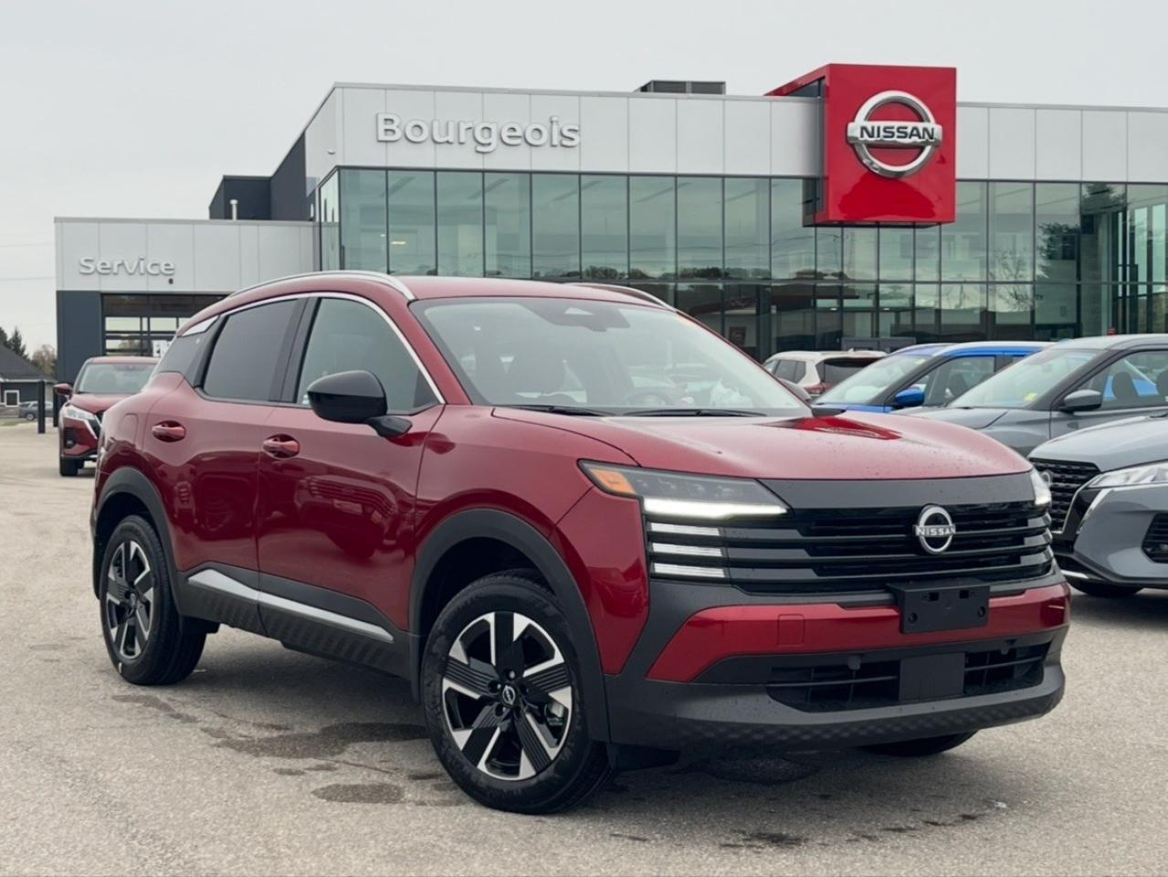 <p>The 2026 Nissan Kicks S AWD is a vibrant red SUV that offers a powerful all-wheel-drive performance, ensuring great handling in diverse Canadian terrains. With its automatic transmission, this new model promises a seamless driving experience.</p><p>The exterior of the Kicks makes a bold statement with its striking red finish, while the interior is adorned with sophisticated black accents. Designed for both comfort and style, the vehicle features leatherette door trim inserts, creating a modern and inviting atmosphere that complements its sleek overall look.</p><p>Inside this tech-savvy SUV, you'll find advanced features such as a backup camera and a cutting-edge Bluetooth connection for easy smartphone integration, keeping you connected on the go. Safety and convenience are paramount with options like lane assist, parking sensors, adaptive cruise control, and brake assist, providing total peace of mind on every journey. Enjoy the luxury of heated mirrors and front seats during cold Canadian winters, alongside the practical advantages of air conditioning, keyless entry, and power windows.</p><p>This SUV is perfect for young professionals and families alike looking for a dependable and feature-rich vehicle that can handle Canada's varied weather conditions with ease. To learn more about the exciting 2026 Nissan Kicks S AWD and schedule a test drive, contact our dealership today!</p> <p>Were thrilled to share that <strong>Nissan has been named the #1 mass market brand in initial quality</strong> by the <strong>J.D. Power 2025 U.S. Initial Quality Study</strong>! This industry-leading recognition confirms what our customers already know  when you choose <strong>Nissan</strong>, youre choosing exceptional craftsmanship, innovative technology, and dependable performance from day one.</p><p>At <strong>Bourgeois Midland Nissan</strong>, were proud to offer a full lineup of award-winning models like the <a target=_blank rel=noopener noreferrer nofollow href=https://www.bourgeoisnissan.com/inventory/?keyword=Rogue><strong>Nissan Rogue</strong></a>, <a target=_blank rel=noopener noreferrer nofollow href=https://www.bourgeoisnissan.com/inventory/?keyword=Altima&sort[id]=relevance&sort[sortDirection]=DESCENDING><strong>Altima</strong></a>, <a target=_blank rel=noopener noreferrer nofollow href=https://www.bourgeoisnissan.com/inventory/?modelId[]=P8Iy5bd_S_u3nnuzDJOpLA&keyword=Kicks&sort[id]=relevance&sort[sortDirection]=DESCENDING><strong>Kicks</strong></a>, and <a target=_blank rel=noopener noreferrer nofollow href=https://www.bourgeoisnissan.com/inventory/?&keyword=Kicks%20Play&sort[id]=relevance&sort[sortDirection]=DESCENDING><strong>Kicks Play</strong></a>  vehicles that consistently deliver on quality, comfort, and reliability.</p><p>Ready to experience the Nissan difference? Visit our Midland dealership today and discover why more Canadians are driving home in a Nissan.</p> <p><strong>Why Choose the Bourgeois Auto Group?</strong></p><p>For 80 years, Bourgeois Auto Group has been delivering exceptional automotive experiences. Our factor trained teams work to ensure you receive the shopping experience you deserve; whether you're looking for a new or new-to-you vehicle.</p><p>Shop 24/7 with our online showroom and chat service, ensuring convenience every step of the way. No hidden fees, full disclosure, and every pre-owned vehicle comes with a Carfax® report for peace of mind.</p><p>We offer a wide selection of pre-owned vehicles, all competitively priced using real-time market data. Get the best deal on your purchase and trade-in with our free Live Market Analysis report.</p><p>Looking to sell your car? We buy any make or modelno purchase required. Our simple to use online trade valuation tool will provide you with a clear, transparent selling experience whether you buy our car or not.</p><p>Backed by hundreds dedicated employees across 4 convenient locations, were here to meet all your automotive needs. Visit us in Midland or Parry Sound and explore our inventory or schedule your next service today.</p> <p><strong>Financing Your Next Vehicle with Bourgeois Midland Nissan:</strong></p><p>At Bourgeois Midland Nissan, we make financing your next vehicle simple and stress-free! Our team works with trusted lenders to find flexible options tailored to your budget. Drive away with confidenceapply today!</p><p>Take advantage of our online pre-qualification tool, backed by Equifax and TD Bank to find the payment that works for you. Simply <a href=https://www.bourgeoisnissan.com/pre-qualify-for-financing/ rel=nofollow><strong>CLICK HERE</strong></a> to use our secure online credit tool with no impact to your credit.</p>