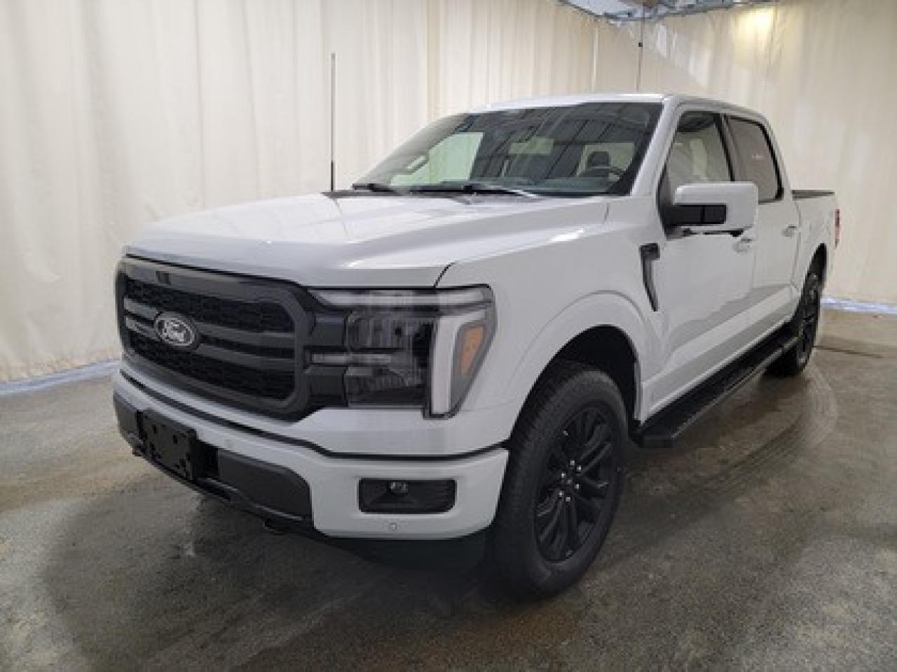 This all-new 2025 Ford F-150 Lariat is showcased in the elegant Space White Metallic. Equipped with the powerful 3.5L V6  engine, it produces 400 horsepower and 500 lb-ft of torque. Paired with a 10-speed automatic transmission, this truck is built to deliver excellent fuel efficiency giving it a combined highway/city rating of 12.4L 100/km (23 miles per gallon).

Key Features:
Ford Co-Pilot360 Assist 2.0
Adaptive Cruise Control
360-Degreee Camera
Lane Centering Assist
Evasive Steering Assist
Front Parking Sensors
14 Speaker B&O Sound System
Connected Navigation
Remote Start System
Universal Garage Door Opener
Heated Steering Wheel
Memory Driver Seat
Heated And Ventilated Front Seats
Lariat Black Appearance Package
Mobile Office Package
FX4 Off Road Package
Bed Utility Package

Bennett Dunlop Ford, proudly serving Regina for over 40 years, is conveniently located at 770 Broad Street. With over 3,500 Google reviews, our reputation reflects our commitment to providing a fast, easy, and enjoyable vehicle-buying experience. We eliminate the hassle with no admin or documentation fees, transparent upfront pricing, and a money-back guarantee that lets you shop with total confidence. But were more than just a dealershipwere driven to make a difference by supporting local community initiatives and events that matter to you. Visit Bennett Dunlop Ford today and experience why were Reginas trusted choice for quality vehicles, exceptional service, and a genuine commitment to driving change in our community!