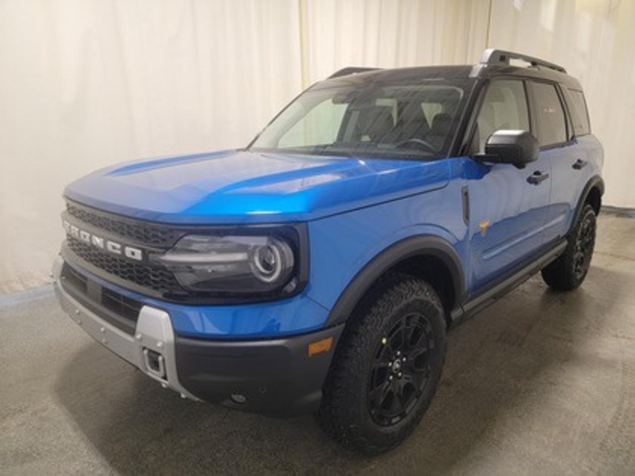 This all-new 2026 Ford Bronco Sport Badlands 400A stands out in Velocity Blue Metallic, showcasing a rugged yet refined look. This 5-passenger SUV is equipped with the 2.0L EcoBoost® engine, producing 250 horsepower and 277 lb-ft of torque. Paired with an 8-speed automatic transmission, this vehicle ensures seamless power delivery both on and off the road, it is engineered to conquer tough terrains with ease.

This vehicle comes with the All-Weather Packageready to take on any season!
Snow, rain, mud, or sunshinethis vehicle is built for it all! The All-Weather Package adds extra protection where it matters most, with premium mud flaps to shield your paint from road debris, all-weather floor mats to protect your interior from lifes messes, and Xpel paint protection to help guard against those infuriating rock chips. Drive with confidence, knowing your investment is protected from Regina's elements.

Key Features:
Advanced 4x4 with Terrain Management System and 7 G.O.A.T. Modes
Leather-Trimmed Sport Heated Front Seats
Heated Premium-Wrapped Steering Wheel
Rubberized Floor and Cargo Area for Easy Cleaning
HOSS 2.0 Off-Road Suspension
17 Matte Black-Painted Aluminum Wheels with All-Terrain Tires
Class II Trailer Tow Package with Trailer Sway Control
Ford Co-Pilot360 Assist 2.0, including:
360-Degree Camera with Trail View
Reverse Brake Assist
Front Parking Sensors
12.3 Digital Instrument Panel Cluster
SYNC® 4 with a 13.2 Center Display, featuring Wireless Apple CarPlay® and Android Auto
Trail Control with One-Pedal Driving
Power Moonroof
Sasquatch Badlands Package
Badlands Tech Package

Bennett Dunlop Ford, proudly serving Regina for over 40 years, is conveniently located at 770 Broad Street. With over 3,500 Google reviews, our reputation reflects our commitment to providing a fast, easy, and enjoyable vehicle-buying experience. We eliminate the hassle with no admin or documentation fees, transparent upfront pricing that lets you shop with total confidence. But were more than just a dealershipwere driven to make a difference by supporting local community initiatives and events that matter to you. Visit Bennett Dunlop Ford today and experience why were Reginas trusted choice for quality vehicles, exceptional service, and a genuine commitment to driving change in our community!
