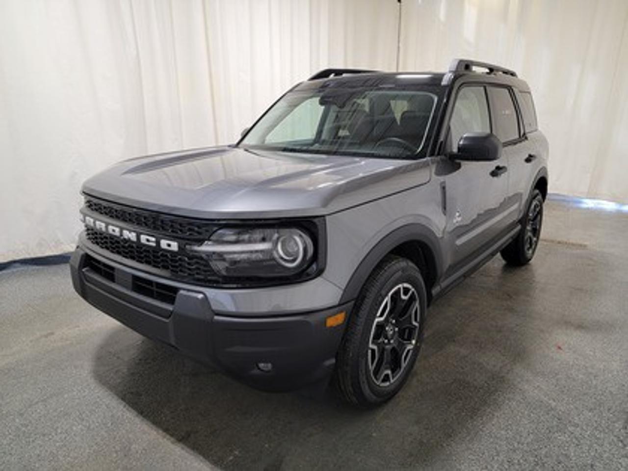 This all-new 2025 Ford Bronco Sport Outer Banks 300A shines in Carbonized Grey. This 5-passenger compact SUV is powered by the 1.5L EcoBoost® engine, delivering 181 horsepower and 190 lb-ft of torque. With an 8-speed automatic transmission and Auto Start-Stop Technology, it offers a smooth yet efficient drive, ideal for city commutes or highway adventures.

This vehicle comes with the All-Weather Packageready to take on any season!
Snow, rain, mud, or sunshinethis vehicle is built for it all! The All-Weather Package adds extra protection where it matters most, with premium mud flaps to shield your paint from road debris, all-weather floor mats to protect your interior from lifes messes, and Xpel paint protection to help guard against those infuriating rock chips. Drive with confidence, knowing your investment is protected from Regina's elements.

Key Features:
Premium-Trimmed Sport Heated Front Seats
Premium-Wrapped Heated Steering Wheel
Rear Parking Sensors
Memory Drivers Seat 
6-Way Power Passenger Seat
Push-Button Start
SYNC® 4 with a 13.2-inch Center Display, Wireless Apple CarPlay® and Android Auto
18 Machined-Face Ebony Black-Painted Aluminum Wheels
Dual-Zone Temperature Control
Terrain Management System Electronic Automatic  with 5 G.O.A.T. Modes (Normal, ECO, Sport, Slippery, Off-Road)
LED Headlights, Fog Lights, and Signature Lights
FordPass® Connect with Remote Start

Bennett Dunlop Ford, proudly serving Regina for over 40 years, is conveniently located at 770 Broad Street. With over 3,500 Google reviews, our reputation reflects our commitment to providing a fast, easy, and enjoyable vehicle-buying experience. We eliminate the hassle with no admin or documentation fees, transparent upfront pricing that lets you shop with total confidence. But were more than just a dealershipwere driven to make a difference by supporting local community initiatives and events that matter to you. Visit Bennett Dunlop Ford today and experience why were Reginas trusted choice for quality vehicles, exceptional service, and a genuine commitment to driving change in our community!