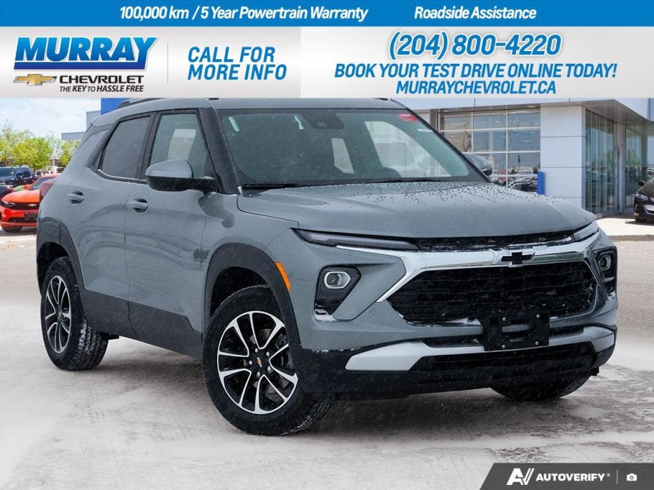 * SUNROOF POWER DUAL-PANE PANORAMIC * * HEATED FRONT SEATS * * WIRELESS CHARGING *  Experience the perfect blend of style, technology, and capability with the 2026 Chevrolet Trailblazer LT in Sterling Grey Metallic, right here in Winnipeg. This sport utility vehicle is designed for those who appreciate both comfort and innovation. The dual-pane panoramic sunroof enhances every journey, offering an expansive view and a touch of luxury.  Under the hood, the Trailblazer is powered by a robust ECOTEC 1.3L I3 Turbo engine, delivering an impressive 155 horsepower and 236 Nm of torque. Paired with a precision-engineered 9-speed automatic transmission, this compact SUV ensures a smooth and responsive driving experience.  Inside, youre greeted with a host of modern conveniences. The heated front seats provide warmth and comfort on chilly days, while the wireless charging pad keeps your devices powered and ready. The convenience package includes automatic climate control, USB ports, and a power liftgate, making every drive effortless and enjoyable.  Safety is a priority with features like blind spot monitoring, rear parking aid, and lane departure warning keeping you alert and protected on the road. Plus, the advanced infotainment system with smart device integration and Bluetooth connectivity ensures you stay connected, entertained, and informed.  Embrace the future of driving with the 2026 Chevrolet Trailblazer LT, an SUV that truly stands out in Winnipegs vibrant landscape.  Dealer Permit #1740