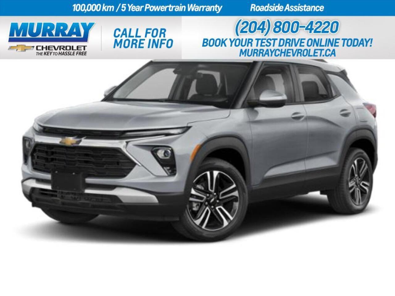 * SUNROOF POWER DUAL-PANE PANORAMIC * * CONVENIENCE PACKAGE * * ENGINE ECOTEC 1.3L I3 TURBO DOHC SIDI *  Experience the perfect blend of style and practicality in the 2026 Chevrolet Trailblazer LT, available now in Winnipeg. With a sleek Sterling Grey Metallic finish, this sport utility vehicle promises to turn heads wherever you go. The standout feature is its *Sunroof Power Dual-Pane Panoramic*, which offers a breathtaking view of the skies, enhancing every drive with natural light and an open-air feel.  The *Convenience Package* elevates your driving experience with modern amenities such as automatic climate control, wireless charging, and a power liftgate for effortless access to your cargo space. You&rsquo;ll appreciate the comfort of the driver 8-way power seat adjuster and the luxury of the inside rearview auto-dimming mirror.  Under the hood, the *Engine ECOTEC 1.3L I3 Turbo DOHC SIDI* delivers an impressive 155 horsepower, ensuring responsive and efficient performance. Paired with a 9-speed automatic transmission, this Trailblazer offers seamless gear transitions, making it an ideal choice for both city commutes and long road trips.  Stay connected and safe with advanced features like the Blind Spot Monitor, Lane Departure Warning, and Front Collision Mitigation. Enjoy the convenience of Keyless Start and the comfort of Heated Front Seats, perfect for those chilly Winnipeg mornings.  Visit us at Murray Chevrolet Winnipeg to explore this exceptional 2026 Chevrolet Trailblazer LT and discover how it can enhance your driving adventures.  Dealer Permit #1740