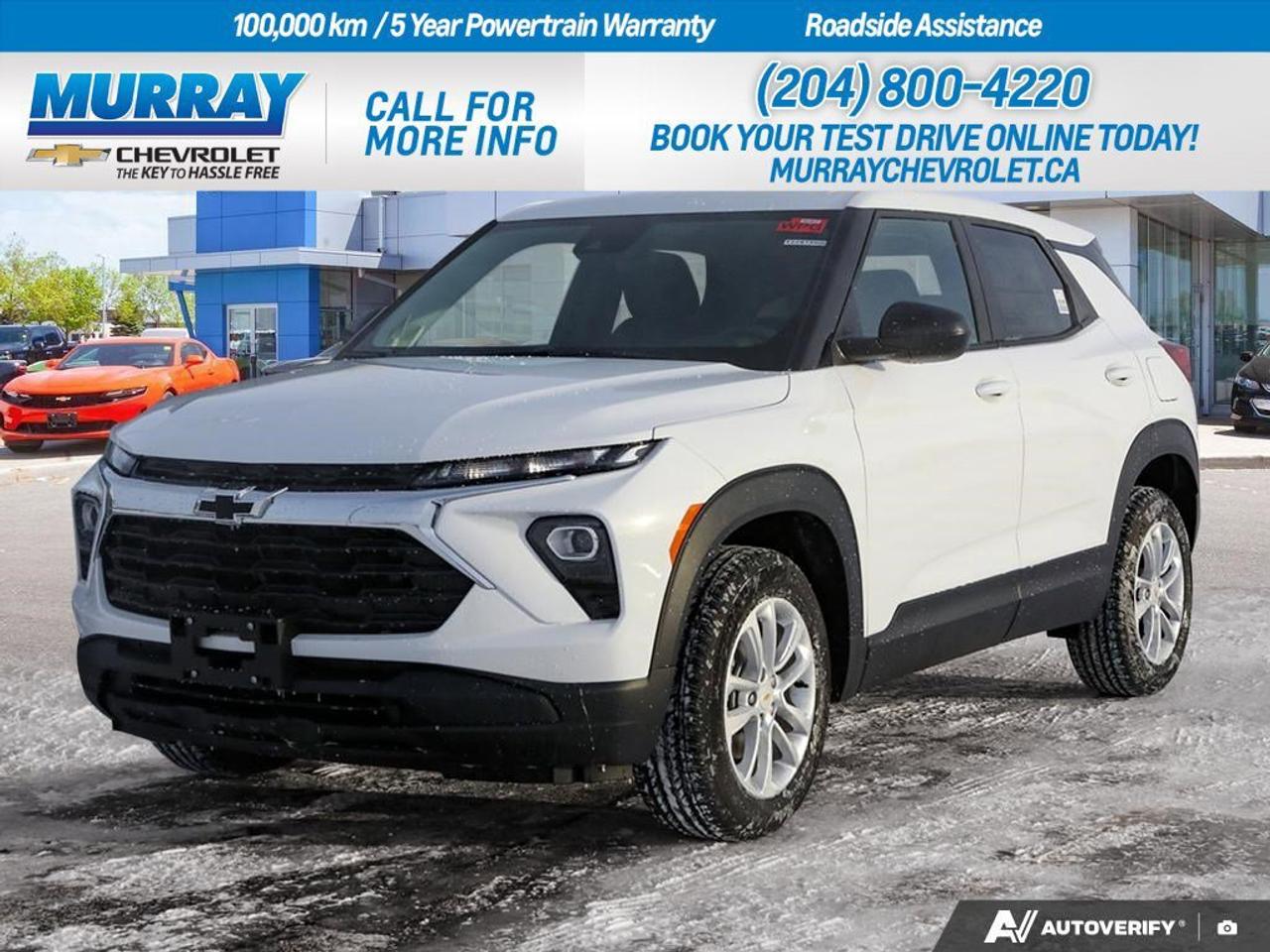 * TRANSMISSION 9-SPEED AUTOMATIC * * TIRE COMPACT SPARE 16 (40.3 CM) * * SUMMIT WHITE *  Discover the all-new 2026 Chevrolet Trailblazer LS, now available in Winnipeg. This sport utility vehicle is designed for adventure and comfort, sporting a sleek Summit White exterior that makes a statement wherever you go. The ECOTEC 1.3L I3 Turbo engine, with 155 horsepower and 174 lb-ft of torque, ensures a dynamic driving experience, while the 9-Speed Automatic transmission provides seamless gear shifts for optimal performance.  Inside, the Trailblazer offers a spacious and comfortable cabin with Jet Black cloth seat trim, perfect for both daily commutes and long road trips. Enjoy modern conveniences like Remote Engine Start, Lane Keeping Assist, and a Back-Up Camera, all designed to enhance your driving experience. Keep connected on the go with Bluetooth connectivity and a WiFi hotspot, ensuring you and your passengers can stay entertained and informed.  The Trailblazers advanced safety features, including Lane Departure Warning, Front Collision Mitigation, and Automatic Highbeams, offer peace of mind on every journey. With All Wheel Drive, this SUV is ready to tackle any road condition, making it an excellent choice for those seeking versatility and reliability. Experience the perfect blend of style, performance, and innovation with the Chevrolet Trailblazer LS.   Dealer Permit #1740