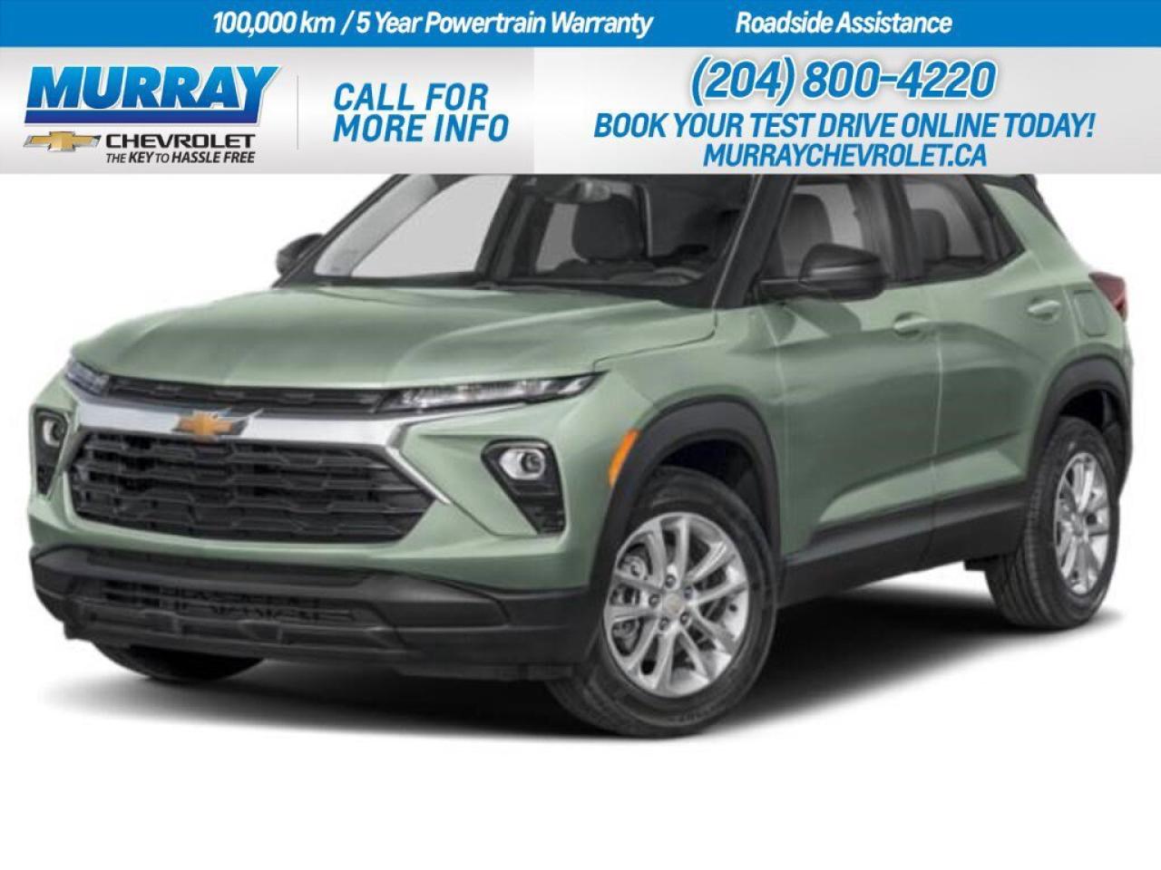 * TRANSMISSION 9-SPEED AUTOMATIC (STD) * * TIRE COMPACT SPARE 16 (40.3 CM) * * ENGINE BLOCK HEATER *  Experience the perfect blend of efficiency and style with the 2026 Chevrolet Trailblazer LS, now available in Winnipeg. This sport utility vehicle is powered by the robust ECOTEC 1.3L I3 Turbo DOHC engine, delivering an impressive 155 horsepower and 174 lb-ft of torque for those who crave a bit of adventure in their daily drive. The 9-speed automatic transmission ensures smooth and responsive handling, making every journey a pleasure.  Finished in a striking Cacti Green, this Trailblazer comes equipped with thoughtful features such as Lane Departure Warning and Lane Keeping Assist, providing peace of mind on the road. The vehicle is also fitted with Privacy Glass, enhancing both security and style. Enjoy the convenience of a Remote Engine Start and the connectivity offered by the Bluetooth Connection and WiFi Hotspot, ensuring you stay connected wherever you go.  The Chevrolet Trailblazer LS is designed with your comfort in mind, featuring Jet Black Cloth Seat Trim and All Wheel Drive capability for confident driving in all conditions. With its array of advanced safety features, including Front Collision Mitigation and Automatic Highbeams, this Trailblazer is ready to tackle Winnipegs roads with you.   Dealer Permit #1740