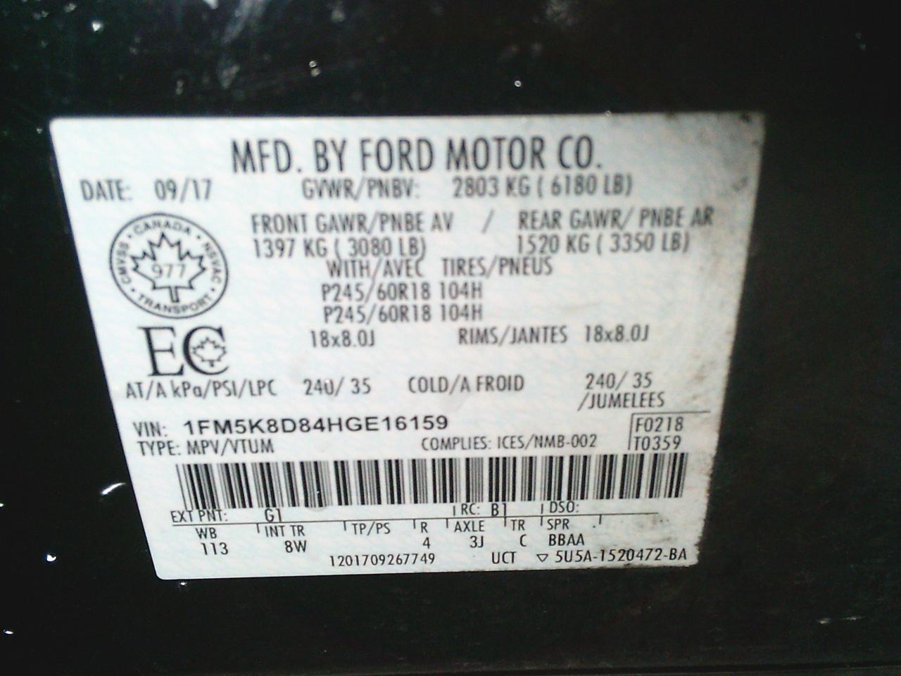 2017 Ford Explorer 4WD 4dr XLT 7 PASS Photo