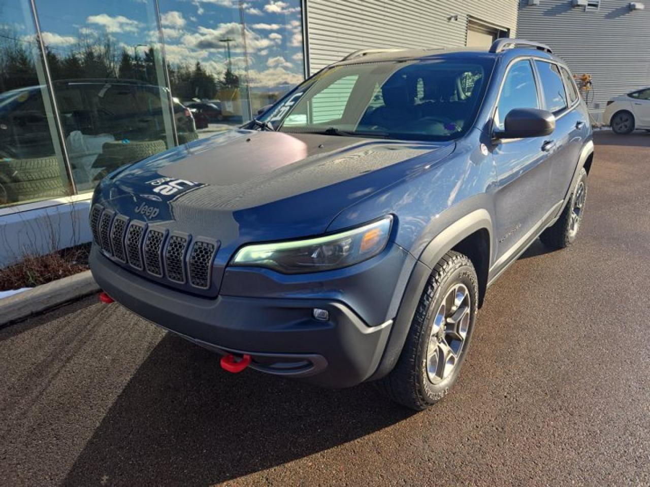 Recent Arrival!Odometer is 45916 kilometers below market average!Blue Shade Pearlcoat 2019 Jeep Cherokee Trailhawk 4WD 9-Speed Automatic Pentastar 3.2L V6 VVTValue Market Pricing, No Accidents, ABS brakes, Air Conditioning, Alloy wheels, Apple CarPlay/Android Auto, Front fog lights, Front Heated Seats, Fully automatic headlights, GPS Navigation, Heated door mirrors, Heated Steering Wheel, ParkView Rear Back-Up Camera, Power driver seat, Power Liftgate, Steering wheel mounted audio controls, Traction control.Certification Program Details: 85 Point Inspection Fresh Oil Change Brake Inspection Tire Inspection Fresh 1 Year MVI Full Detail Free Carfax Report Full Tank of Gas Certified TechniciansFair Market Pricing * No Pressure Sales Environment * Access to over 2000 used vehicles * Free Carfax with every car * Our highly skilled and experienced team will ensure that your vehicle is in excellent condition and looking fantastic!!Steele Auto Group is the most diversified group of automobile dealerships in Atlantic Canada, with 34 dealerships selling 27 brands and an employee base of over 1000. Sales are up by double digits over last year and the plan going forward is to expand further into Atlantic Canada.Reviews:* Cherokee owners tend to be most impressed with the performance of the available V6 engine, a smooth-riding suspension, a powerful and straightforward touchscreen interface, and push-button access to numerous traction-enhancing tools for use in a variety of challenging driving conditions. A flexible and handy cabin, as well as a relatively quiet highway drive, help round out the package. Heres a machine thats built to explore new trails and terrain, while providing a comfortable and compliant ride on the road and highway. Source: autoTRADER.ca