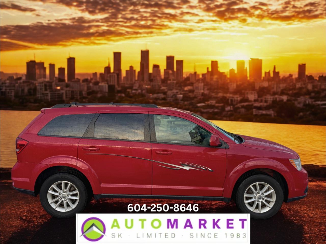 CALL OR TEXT KARL @ 6-0-4-2-5-0-8-6-4-6 FOR INFO & TO CONFIRM WHICH LOCATION.<br /><br />DODGE JOURNEY SXT WITH ONLY 87,000 KM'S. THROUGH THE SHOP, FULLY INSPECTED AND READY TO GO. SUPER CLEAN INSIDE! TIRES AND BRAKES HAVE TONS OF LIFE LEFT ON THEM, IT NEEDS NOTHING.&nbsp;<br /><br />2 LOCATIONS TO SERVE YOU, BE SURE TO CALL FIRST TO CONFIRM WHERE THE VEHICLE IS.<br /><br />We are a family owned and operated business for 40 years. Since 1983 we have been committed to offering outstanding vehicles backed by exceptional customer service, now and in the future. Whatever your specific needs may be, we will custom tailor your purchase exactly how you want or need it to be. All you have to do is give us a call and we will happily walk you through all the steps with no stress and no pressure.<br /><br />&nbsp; &nbsp; &nbsp; &nbsp; &nbsp; &nbsp; &nbsp; &nbsp; &nbsp; &nbsp; &nbsp; &nbsp; &nbsp; &nbsp; &nbsp; &nbsp; &nbsp; &nbsp; &nbsp; &nbsp; &nbsp; &nbsp; WE ARE THE HOUSE OF YES!<br /><br />ADDITIONAL BENEFITS WHEN BUYING FROM SK AUTOMARKET:<br /><br />-ON SITE FINANCING THROUGH OUR 17 AFFILIATED BANKS AND VEHICLE&nbsp; &nbsp; &nbsp; &nbsp; &nbsp; &nbsp; &nbsp; &nbsp; &nbsp; &nbsp; &nbsp; &nbsp; &nbsp; &nbsp; &nbsp; &nbsp; &nbsp; &nbsp; &nbsp; &nbsp; &nbsp; &nbsp; &nbsp; &nbsp; &nbsp; &nbsp; FINANCE COMPANIES.<br />-IN HOUSE LEASE TO OWN PROGRAM.<br />-EVERY VEHICLE HAS UNDERGONE A 120 POINT COMPREHENSIVE INSPECTION.<br />-EVERY PURCHASE INCLUDES A FREE POWERTRAIN WARRANTY.<br />-EVERY VEHICLE INCLUDES A CARFAX AND ICBC DAMAGE REPORT.<br />-EVERY VEHICLE IS GUARANTEED LIEN FREE.<br />-DISCOUNTED RATES ON PARTS AND SERVICE FOR YOUR NEW CAR AND ANY OTHER&nbsp; &nbsp;FAMILY CARS THAT NEED WORK NOW AND IN THE FUTURE.<br />-40 YEARS IN THE VEHICLE SALES INDUSTRY.<br />-A+++ MEMBER OF THE BETTER BUSINESS BUREAU.<br />-RATED&nbsp;TOP DEALER BY CARGURUS 8 YEARS IN A ROW<br />-MEMBER&nbsp;IN GOOD STANDING WITH THE VEHICLE SALES AUTHORITY OF BRITISH&nbsp; &nbsp;COLUMBIA.<br />-MEMBER OF THE AUTOMOTIVE RETAILERS ASSOCIATION.<br />-COMMITTED CONTRIBUTOR TO OUR LOCAL COMMUNITY AND THE RESIDENTS OF BC.<br /> This vehicle has been Fully Inspected, Certified and Qualifies for Our Free Extended Warranty.Don't forget to ask about our Great Finance and Lease Rates. We also have a Options for Buy Here Pay Here and Lease to Own for Good Customers in Bad Situations. 2 locations to help you, White Rock and Langley. Be sure to call before you come to confirm the vehicles location and availability or look us up at www.automarketsales.com. White Rock 604-542-4970 and Langley 604-533-1310. Serving Surrey, Delta, Langley, Richmond, Vancouver, all of BC and western Canada. Financing & leasing available. CALL SK AUTOMARKET LTD. 6045424970. Call us toll-free at 1 877 813-6807. $999 Documentation fee (negotiable) and applicable taxes are in addition to advertised prices. LANGLEY LOCATION DEALER# 40038 S. SURREY LOCATION DEALER #9987