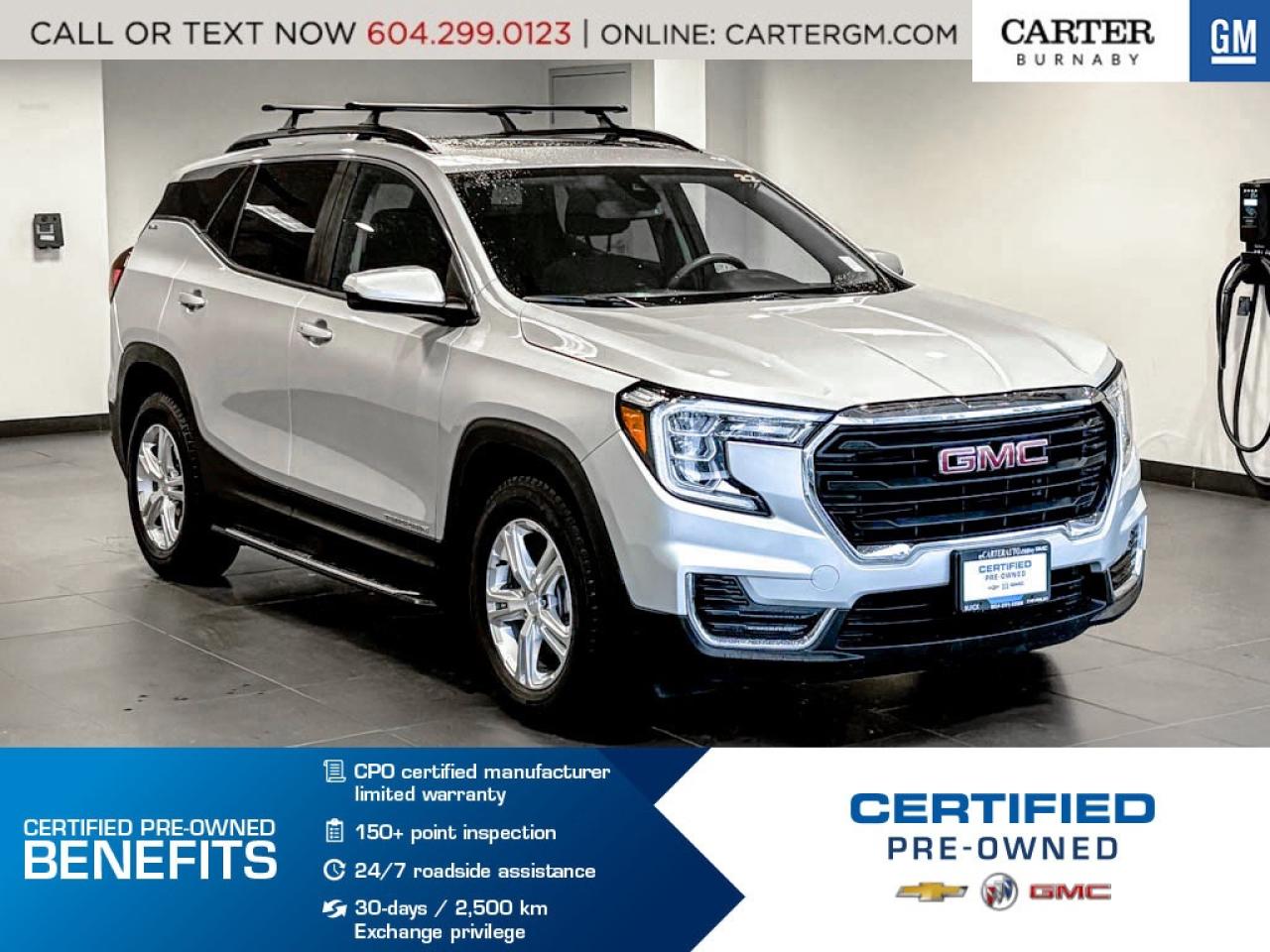 ONE OWNER
Step into comfort, confidence, and capability with this 2022 GMC Terrain SLE AWD. Powered by a responsive 1.5L Turbo engine, it delivers smooth performance with intelligent all-wheel drive. Enjoy a quiet, refined ride thanks to Active Noise Cancellation, along with dual-zone automatic climate control for personalized comfort. Safety is front and center with StabiliTrak, Traction Control, Hill Descent Control, and a Following Distance Indicator.

Come take it for a test drive today and experience all this stylish vehicle has to offer!

WHY CARTER GM BURNABY?

- An unrivalled vehicle purchasing experience!
- Exceeding our loyal customers expectations since 1963
- 4.5 Google star rating (with 2,175+ customer reviews)
- Cargurus Top-rated Dealer 2025 Award
- Cargurus Top Value Dealer 2025 Award
- Peace of mind - 150-point vehicle inspection
- CARFAX - full vehicle service history - purchase with confidence!
- Vehicle trades welcome! Best price guaranteed!
- We provide upfront pricing, zero hidden fees, and 100% transparency
- Fast approvals and 99% acceptance rates (no matter your current credit status!)
- Multilingual staff (many languages spoken)
- Comfortable non-pressured environment with in-store television, WIFI and a childrens play area!
- In-store restaurant: fresh daily menu





Were here to help you drive the vehicle you want, the vehicle you deserve!
QUESTIONS? GREAT! WEVE GOT ANSWERS!
To speak with a friendly vehicle specialist - CALL NOW!
(Doc. Fee: $495.00 Dealer Code: D5505)
