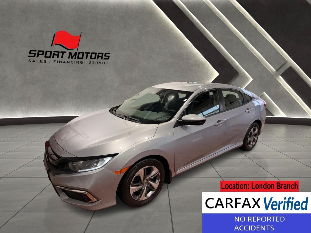 2019 Honda Civic LX+Adaptive Cruise+Camera+CLEAN CARFAX Photo0