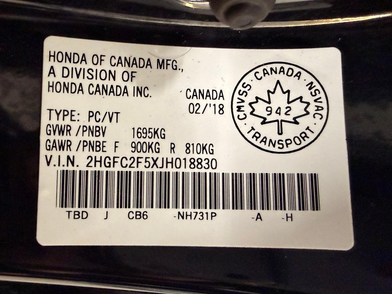 2018 Honda Civic LX+Camera+Heated Seats+Bluetooth+A/C Photo38