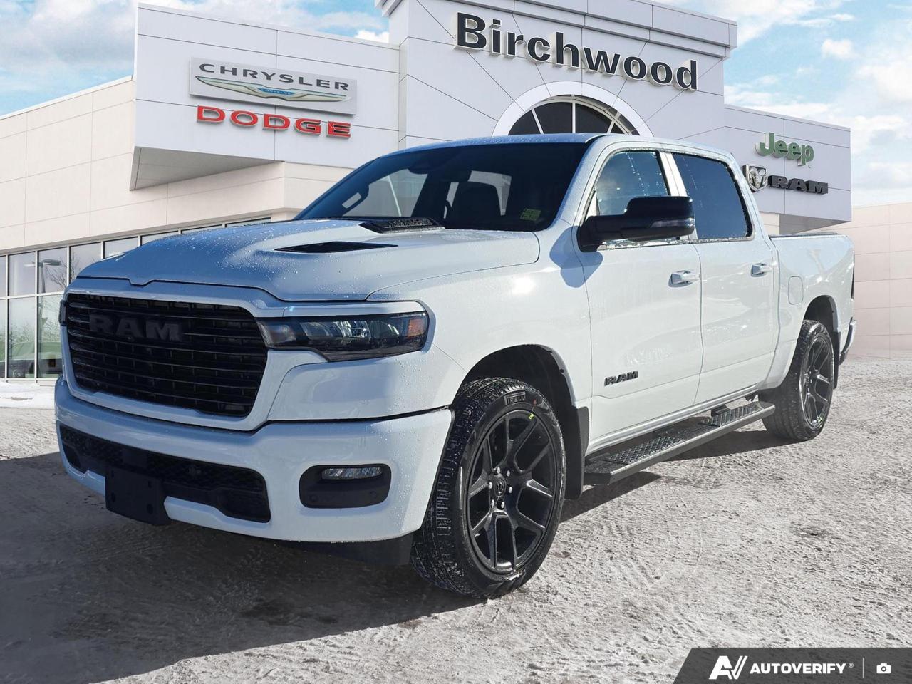 Trailer Sway Control
Brake Assist
Advanced Brake Assist
Electronic Stability Control
Hill Start Assist
Traction Control
Electronic Roll Mitigation
Advanced multistage front air bags
Front height adjusting shoulder belts
Supplemental side air bags
Child Seat Anchor SystemLATCH Ready
Supplemental front seatside air bags
Supplemental side curtain front and rear air bags
Experience the future of pickup trucks with the 2026 Ram 1500 Sport. This cutting-edge vehicle combines power, luxury, and advanced technology to deliver an unparalleled driving experience.

Key Features:
- 3.0L I6 Hurricane SO Twin Turbo ESS engine for impressive performance
- Dual-pane panoramic sunroof for an open-air feeling
- Sport performance hood for a bold, aggressive look
- Advanced 12.0 Uconnect 5W Nav display with Apple CarPlay and Android Auto
- Adaptive cruise control and collision mitigation systems for enhanced safety
- 4G LTE Wi-Fi hotspot to stay connected on the go
- Heated front seats and steering wheel for ultimate comfort

Dont miss your chance to own this state-of-the-art Ram 1500. Reserve yours today or contact us to schedule a test drive and experience the future of trucking firsthand. Our team at Birchwood Chrysler Dodge Jeep Ram is ready to answer any questions and guide you through the purchase process.
Birchwood Chrysler Dodge is your choice for New Chrysler, Dodge, Jeep, RAM vehicles in Winnipeg. 
 
With us, Experience is Everything. Complete as much or as little of your purchase online as you like. All pricing you see is what you pay. No hidden fees. All new vehicle special offers and discounts are already calculated in the pricing. On our website you can choose payment options and terms knowing these are transparent and accurate.

Start your purchase online to build your exact pricing to your specifics like how much money down, vehicle trade and any accessories or added optional protection that suits your needs.

Any questions let us know by calling (204) 774-4444, wed love to send you a video to clarify any questions about a vehicle!

Visit us in store at 90-3965 Portage Ave in the Birchwood Autopark.

Dealer permit #5686
Dealer permit #5686