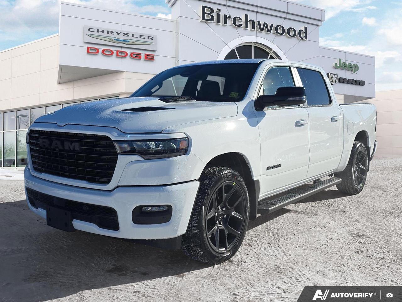 Trailer Sway Control
Brake Assist
Advanced Brake Assist
Electronic Stability Control
Hill Start Assist
Traction Control
Electronic Roll Mitigation
Advanced multistage front air bags
Front height adjusting shoulder belts
Supplemental side air bags
Child Seat Anchor SystemLATCH Ready
Supplemental front seatside air bags
Supplemental side curtain front and rear air bags
Experience the future of pickup trucks with the 2026 Ram 1500 Sport. This cutting-edge vehicle combines power, luxury, and advanced technology to deliver an unparalleled driving experience.

Key Features:
- 3.0L I6 Hurricane SO Twin Turbo ESS engine for impressive performance
- Dual-pane panoramic sunroof for an open-air feeling
- Sport performance hood for a bold, aggressive look
- Advanced 12.0 Uconnect 5W Nav display with Apple CarPlay and Android Auto
- Adaptive cruise control and collision mitigation systems for enhanced safety
- 4G LTE Wi-Fi hotspot to stay connected on the go
- Heated front seats and steering wheel for ultimate comfort

Dont miss your chance to own this state-of-the-art Ram 1500. Reserve yours today or contact us to schedule a test drive and experience the future of trucking firsthand. Our team at Birchwood Chrysler Dodge Jeep Ram is ready to answer any questions and guide you through the purchase process.
Birchwood Chrysler Dodge is your choice for New Chrysler, Dodge, Jeep, RAM vehicles in Winnipeg. 
 
With us, Experience is Everything. Complete as much or as little of your purchase online as you like. All pricing you see is what you pay. No hidden fees. All new vehicle special offers and discounts are already calculated in the pricing. On our website you can choose payment options and terms knowing these are transparent and accurate.

Start your purchase online to build your exact pricing to your specifics like how much money down, vehicle trade and any accessories or added optional protection that suits your needs.

Any questions let us know by calling (204) 774-4444, wed love to send you a video to clarify any questions about a vehicle!

Visit us in store at 90-3965 Portage Ave in the Birchwood Autopark.

Dealer permit #5686
Dealer permit #5686