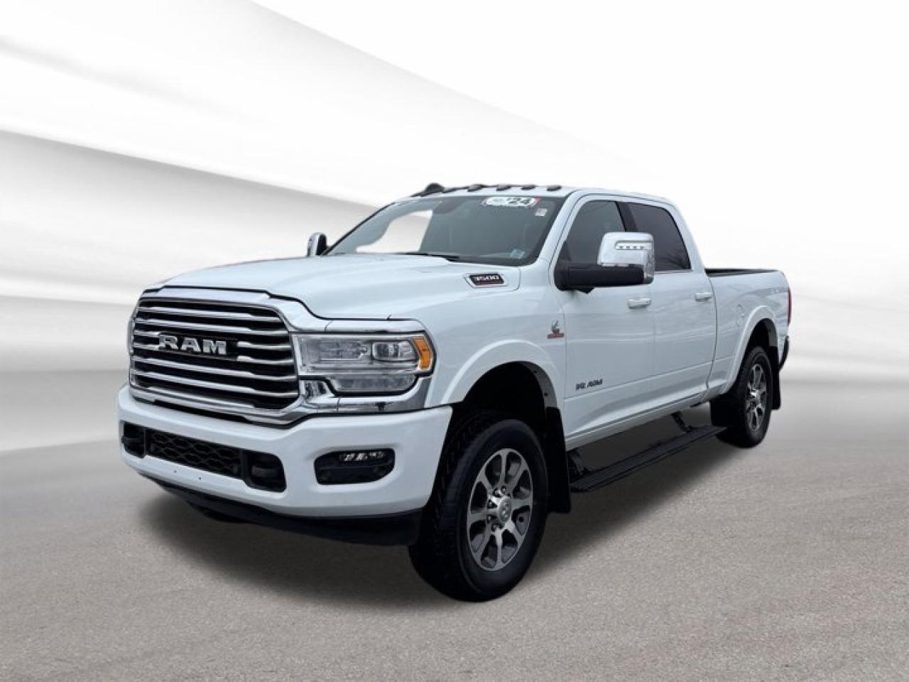 Experience uncompromising power and luxury with the 2024 RAM 3500 Limited Longhorn, now available at Steele Halifax Chrysler Dodge Jeep Ram FIAT. This used truck, finished in a classic white exterior with a refined tan interior, combines legendary RAM durability with premium comfort. With only 59,863 km on the odometer, its ready to handle both demanding jobs and daily drives with ease. The 6.7-litre Intercooled Turbo Diesel I-6 engine, paired with automatic transmission and four-wheel drive, ensures robust performance in all conditions. Enjoy advanced features like a power sunroof, air suspension, and wireless charging, elevating every journey.TRUCK FEATURESImpressive towing capacity for heavy-duty haulingFour-wheel drive for superior off-road capabilityDurable bed for versatile cargo needsHeavy-duty suspension for challenging terrainADVANCED SAFETY FEATURESFour-wheel anti-lock disc brakes for secure stopsStability control for confident handlingAdvanced airbag system for added protectionTraction control for challenging road conditionsPERFORMANCE AND EFFICIENCY6.7-litre Intercooled Turbo Diesel I-6 engineAutomatic transmission for smooth shiftingEfficient diesel power for long hauls59,863 km showing careful useCOMFORT AND CONVENIENCEPower sunroof for open-air drivingAir suspension for a smooth rideWireless charging keeps devices poweredSpacious four-door cabin for easy accessTECHNOLOGY AND CONNECTIVITYWireless charging for mobile devicesModern infotainment system for entertainmentUser-friendly controls for seamless operationHigh-quality sound system for immersive audioCARGO SPACELarge truck bed for versatile storageAmple cabin storage compartmentsEasy access with four full-size doorsFlexible space for work or leisure gearWHAT OTHER OWNERS LIKEStrong towing and hauling capabilitiesComfortable and quiet interior rideAdvanced suspension for smooth travelPremium features enhancing daily usabilityThis 2024 RAM 3500 Limited Longhorns VIN is: 3C63R3FL6RG120732.