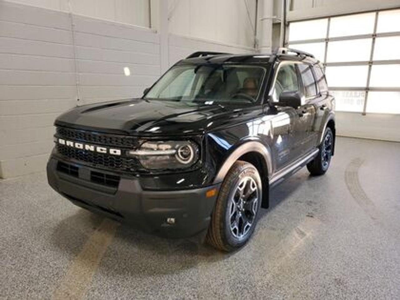 This all-new 2025 Ford Bronco Sport Outer Banks 300A shines in Shadow Black. This 5-passenger compact SUV is powered by the 1.5L EcoBoost® engine, delivering 181 horsepower and 190 lb-ft of torque. With an 8-speed automatic transmission and Auto Start-Stop Technology, it offers a smooth yet efficient drive, ideal for city commutes or highway adventures.

Key Features:
Premium-Trimmed Sport Heated Front Seats
Premium-Wrapped Heated Steering Wheel
Rear Parking Sensors
Memory Drivers Seat 
6-Way Power Passenger Seat
Push-Button Start
SYNC® 4 with a 13.2-inch Center Display, Wireless Apple CarPlay® and Android Auto
18 Machined-Face Ebony Black-Painted Aluminum Wheels
Dual-Zone Temperature Control
Terrain Management System Electronic Automatic  with 5 G.O.A.T. Modes (Normal, ECO, Sport, Slippery, Off-Road)
LED Headlights, Fog Lights, and Signature Lights
FordPass® Connect with Remote Start
Power Moonroof
Outerbanks Tech Package

Moose Jaw Ford, conveniently located at 1010 North Service Road in Moose Jaw, is your trusted destination for all your automotive needs. With an impressive 4.8-star Google rating from nearly 1,500 reviews, we are proud to deliver an exceptional vehicle-buying experience tailored just for you. Our Moose Jaw Motives set us apart, offering unbeatable value like half-priced oil changes for life on pre-owned vehicles, one year of key and remote protection, and one year of tire and rim protection. Enjoy peace of mind with every purchase. At Moose Jaw Ford, were committed to driving positive change in our community by combining exceptional service, high-quality vehicles, and a guest-first approach. Visit us today!