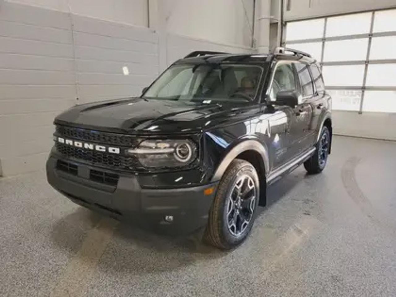 This all-new 2025 Ford Bronco Sport Outer Banks 300A shines in Shadow Black. This 5-passenger compact SUV is powered by the 1.5L EcoBoost® engine, delivering 181 horsepower and 190 lb-ft of torque. With an 8-speed automatic transmission and Auto Start-Stop Technology, it offers a smooth yet efficient drive, ideal for city commutes or highway adventures.

Key Features:
Premium-Trimmed Sport Heated Front Seats
Premium-Wrapped Heated Steering Wheel
Rear Parking Sensors
Memory Drivers Seat 
6-Way Power Passenger Seat
Push-Button Start
SYNC® 4 with a 13.2-inch Center Display, Wireless Apple CarPlay® and Android Auto
18 Machined-Face Ebony Black-Painted Aluminum Wheels
Dual-Zone Temperature Control
Terrain Management System Electronic Automatic  with 5 G.O.A.T. Modes (Normal, ECO, Sport, Slippery, Off-Road)
LED Headlights, Fog Lights, and Signature Lights
FordPass® Connect with Remote Start
Power Moonroof
Outerbanks Tech Package

Moose Jaw Ford, conveniently located at 1010 North Service Road in Moose Jaw, is your trusted destination for all your automotive needs. With an impressive 4.8-star Google rating from nearly 1,500 reviews, we are proud to deliver an exceptional vehicle-buying experience tailored just for you. Our Moose Jaw Motives set us apart, offering unbeatable value like half-priced oil changes for life on pre-owned vehicles, one year of key and remote protection, and one year of tire and rim protection. Enjoy peace of mind with every purchase. At Moose Jaw Ford, were committed to driving positive change in our community by combining exceptional service, high-quality vehicles, and a guest-first approach. Visit us today!
